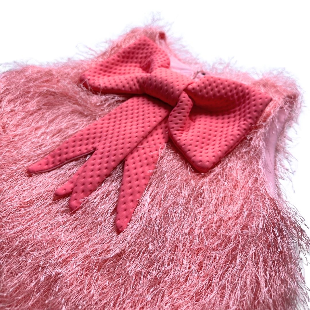 WAUW CRAPOW - Robe rose avec nœud- 3 ans