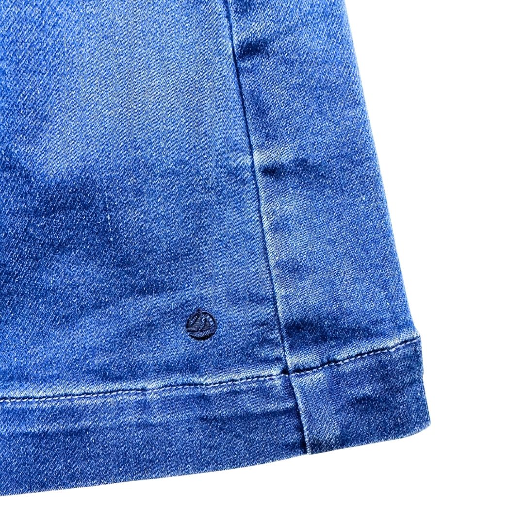 PETIT BATEAU - Blaues Jeanskleid - 2 Jahre