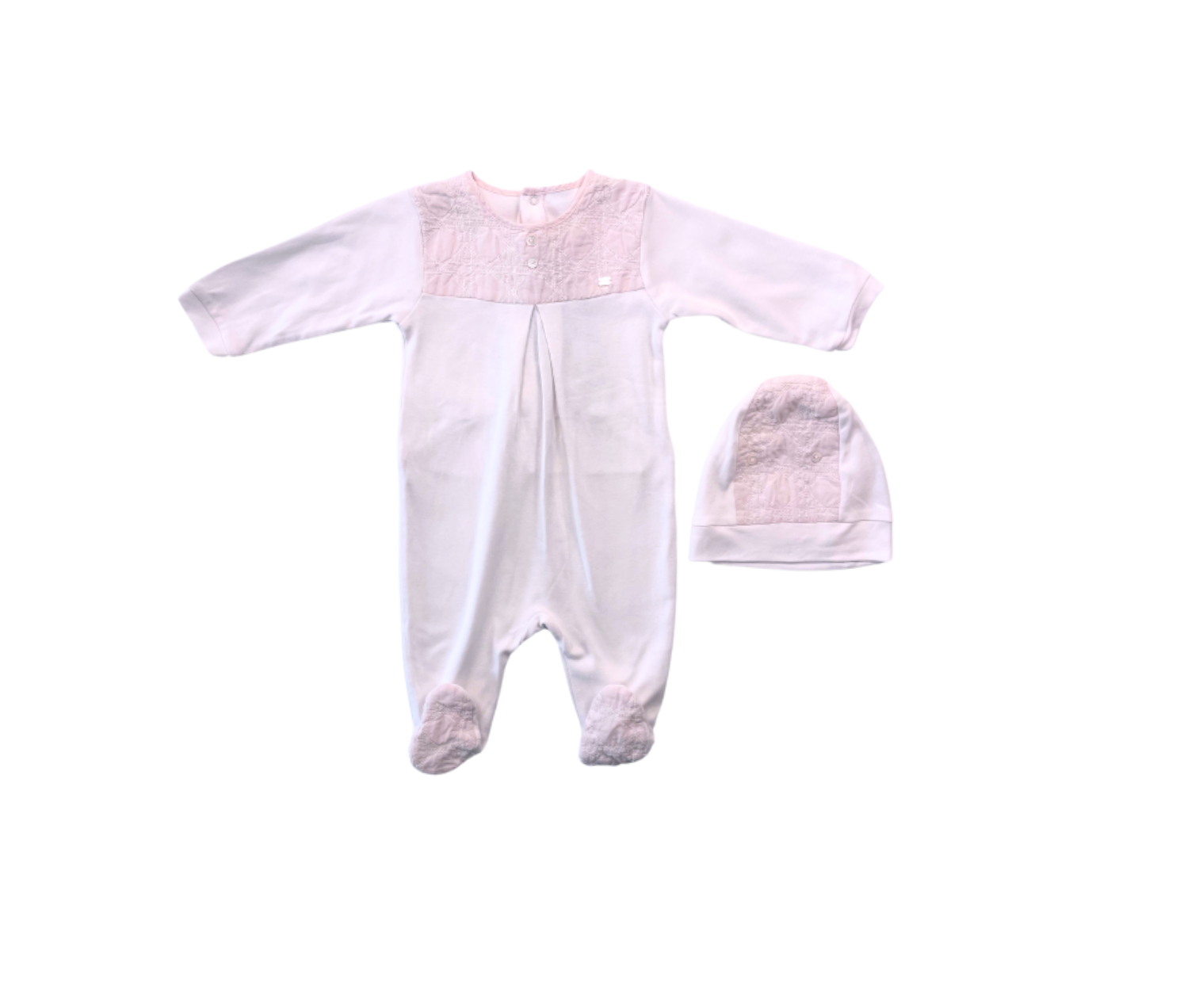 BABY DIOR - Ensemble rose pyjama bonnet - 3 mois