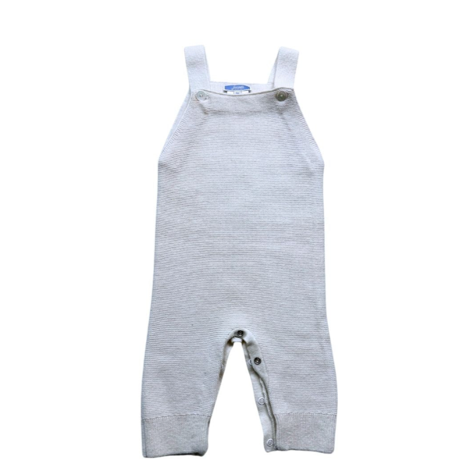 JACADI - Cream knit effect dungarees - 6 months