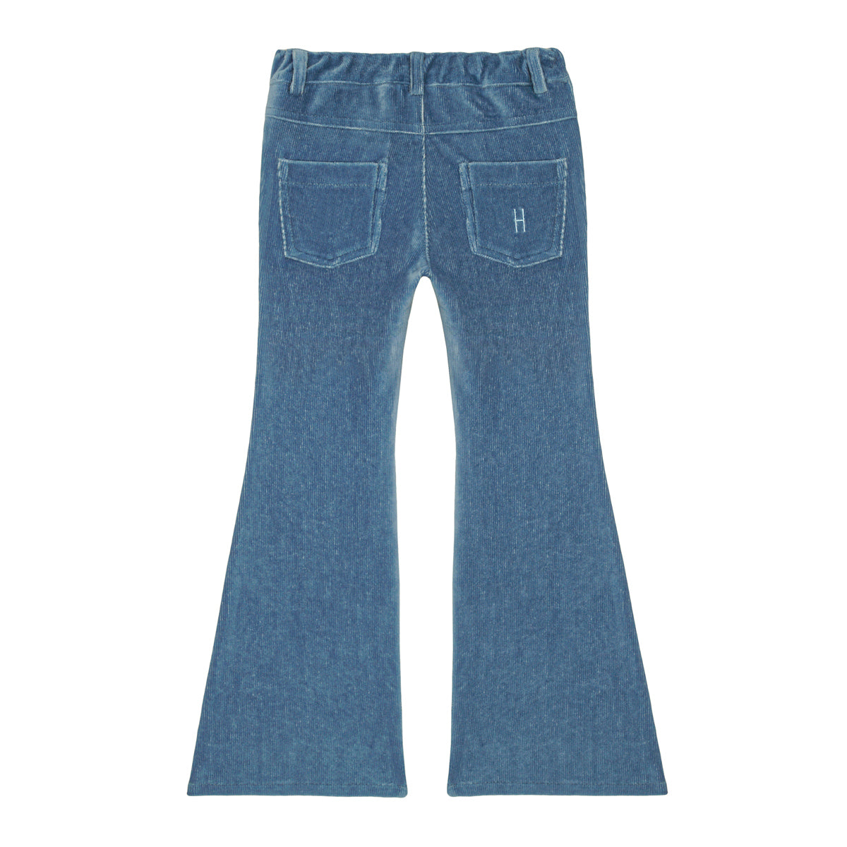 LITTLE HEDONIST - Pantalon neuf en velours côtelé bleu