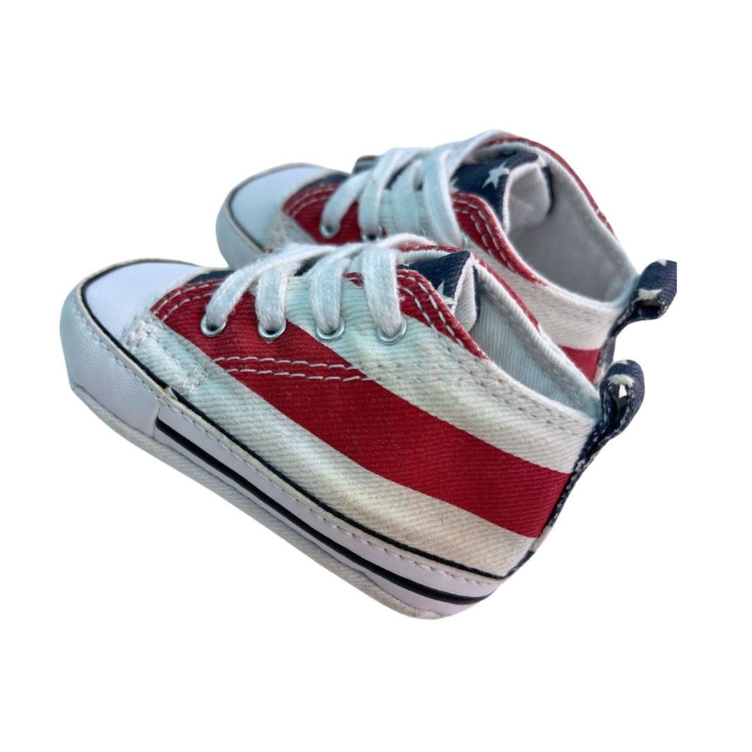 CONVERSE Chaussons effet baskets imprime drapeau americain Pointure 18