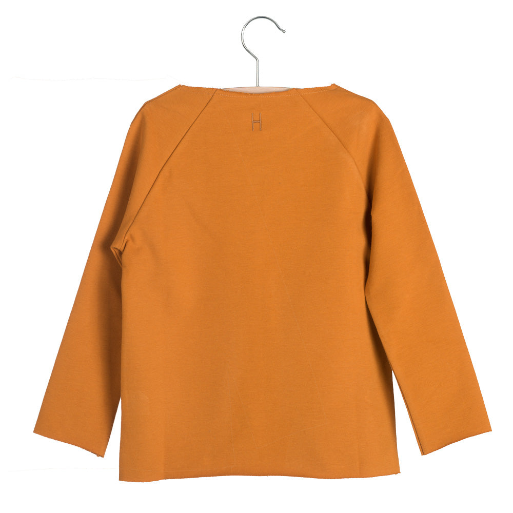 LITTLE HEDONIST - T-shirt à manches longues orange neuf - 3 mois