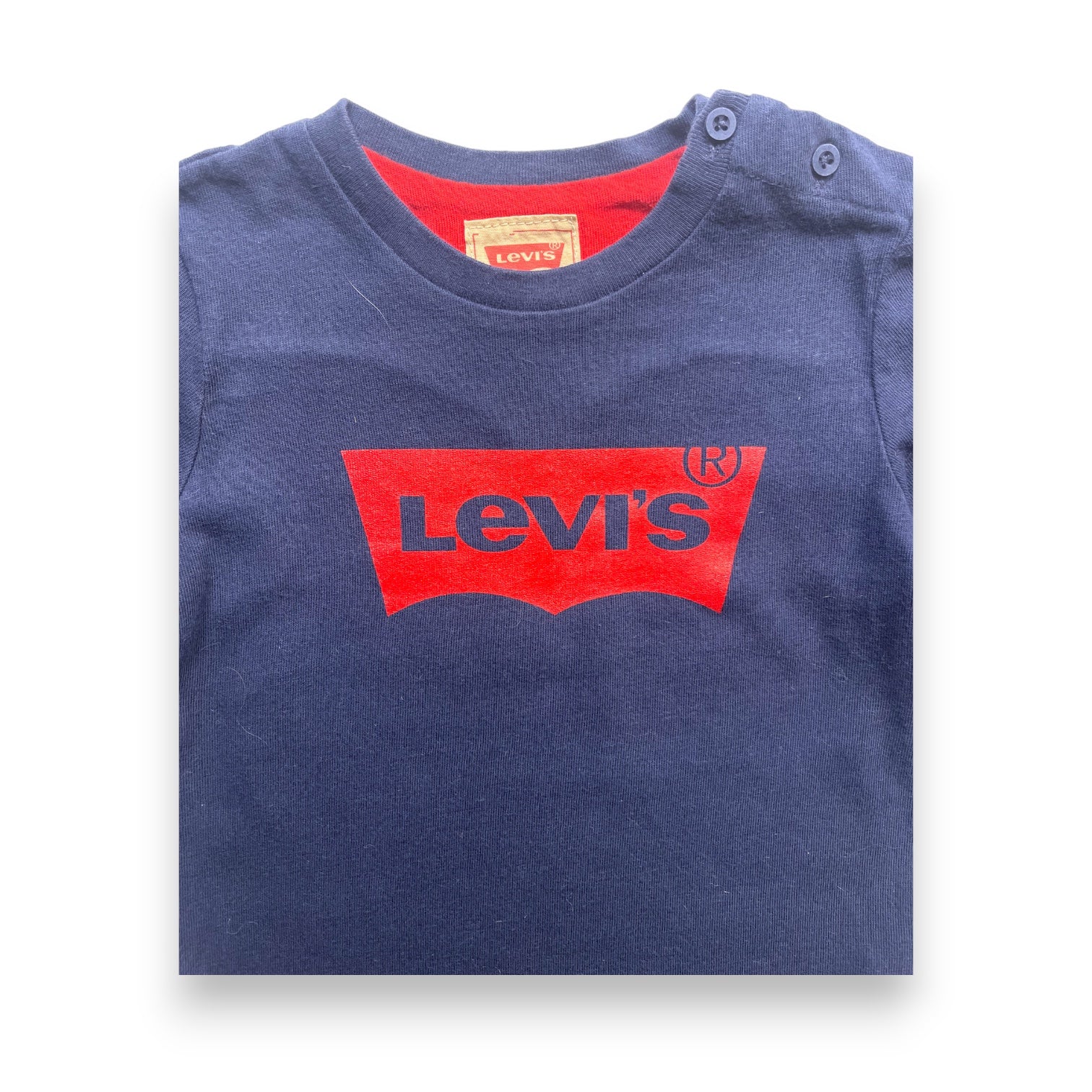 LEVI’S - Tshirt  bleu marine logo rouge - 2 ans