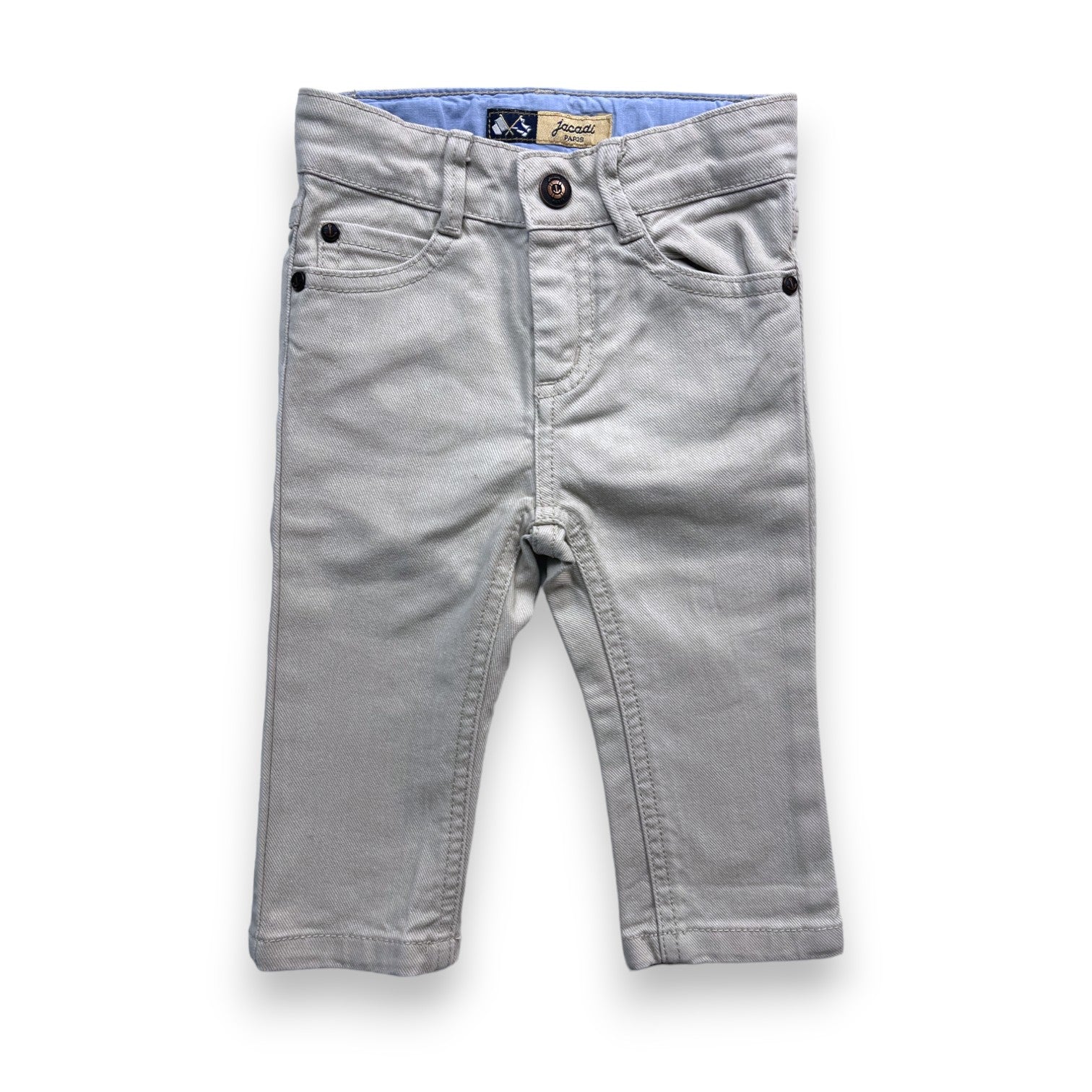 JACADI - Pantalon gris à poche brodée - 12 mois