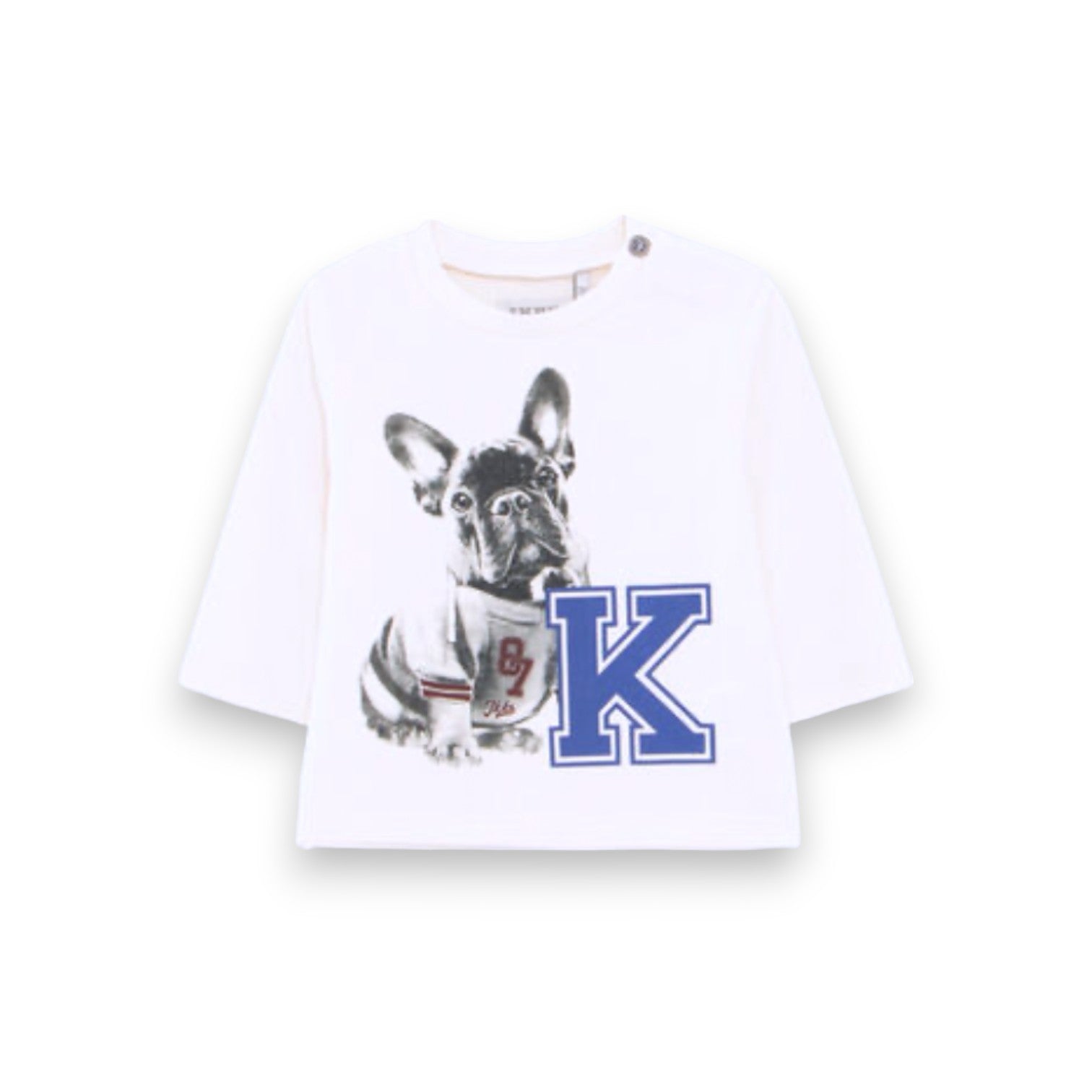 IKKS - T shirt écru motif chien baseball (neuf) - 18 mois