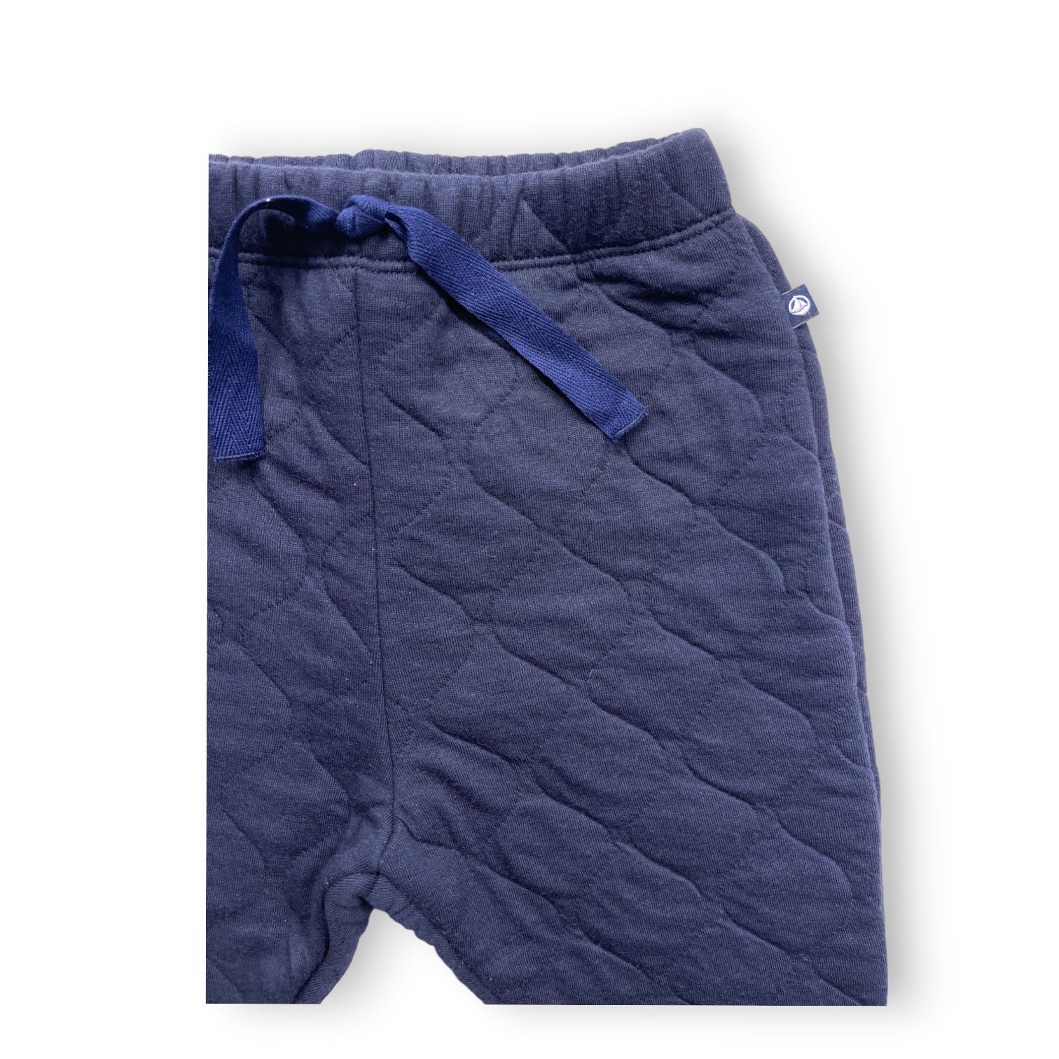 PETIT BATEAU - Pantalon bleu marine en molleton (neuf) - 18 mois