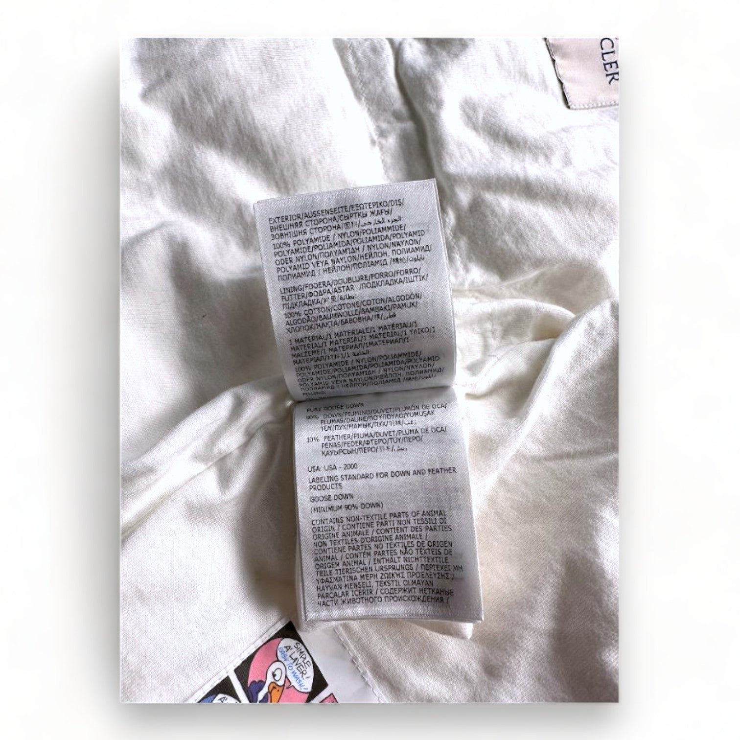 MONCLER - Neue weiße Daunenjacke - 9 Monate