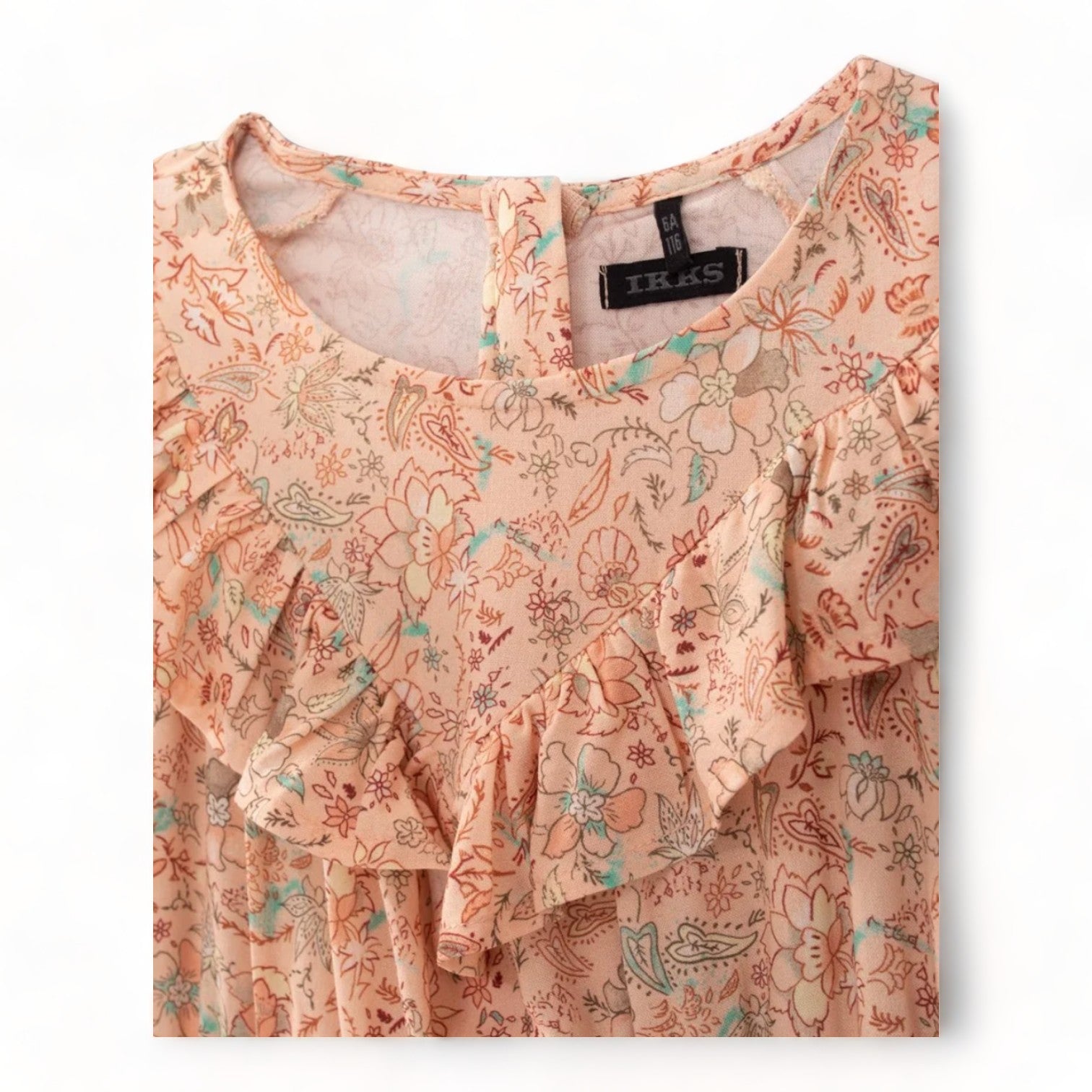 IKKS - Rosa Kurzarmkleid mit Blumendruck - 3 Jahre