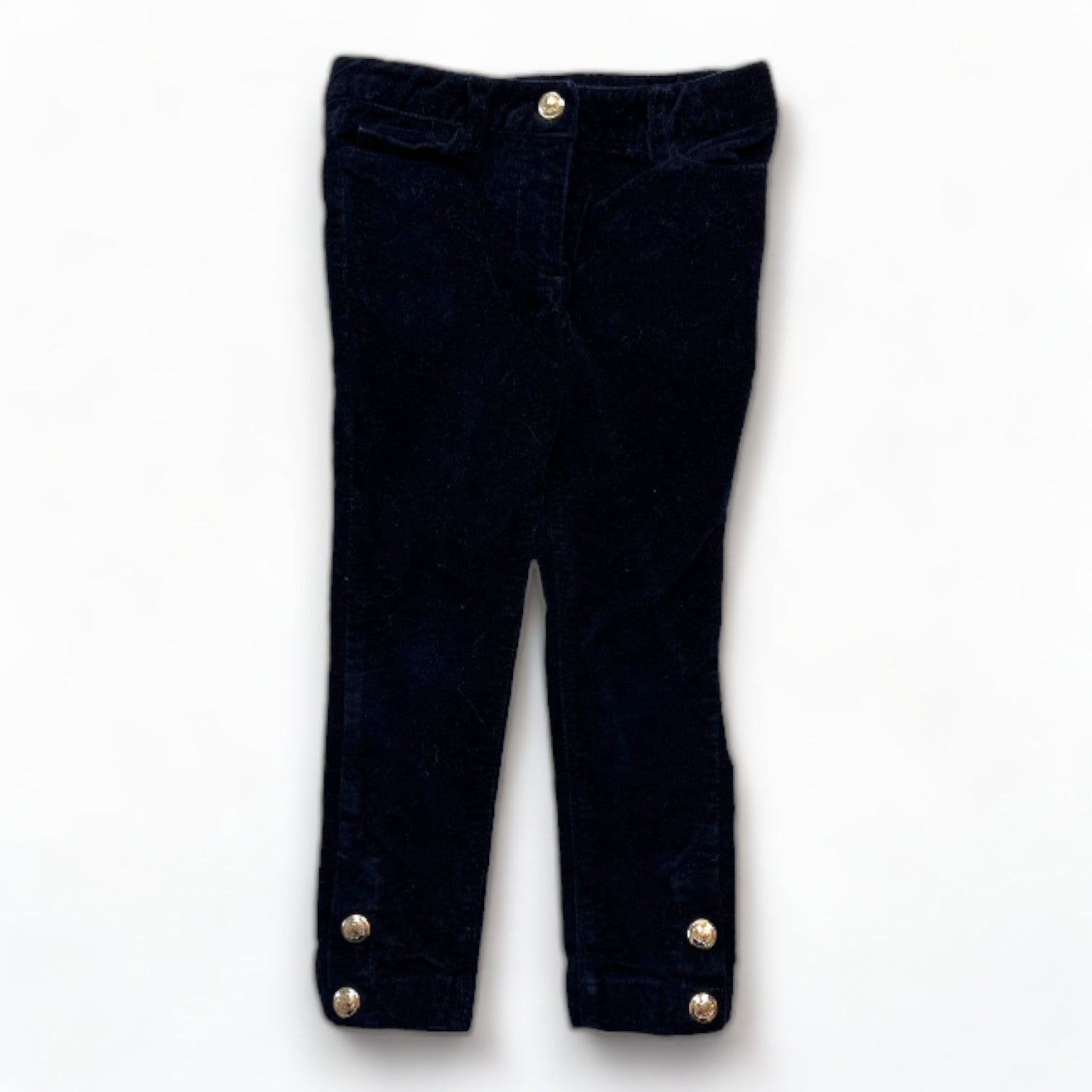 JACADI - Pantalon en velours bleu marine avec boutons en or - 3 ans