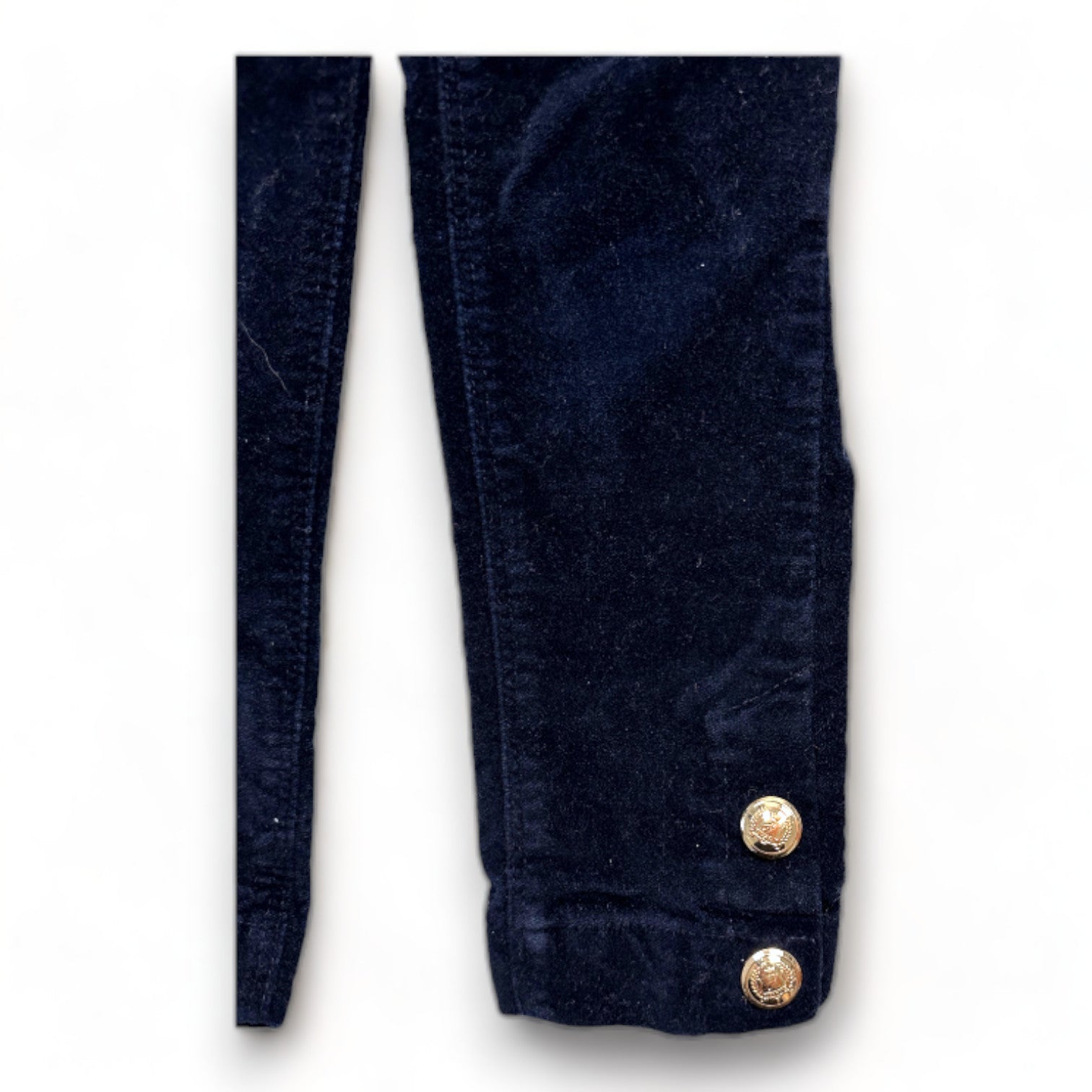 JACADI - Pantalon en velours bleu marine avec boutons en or - 3 ans