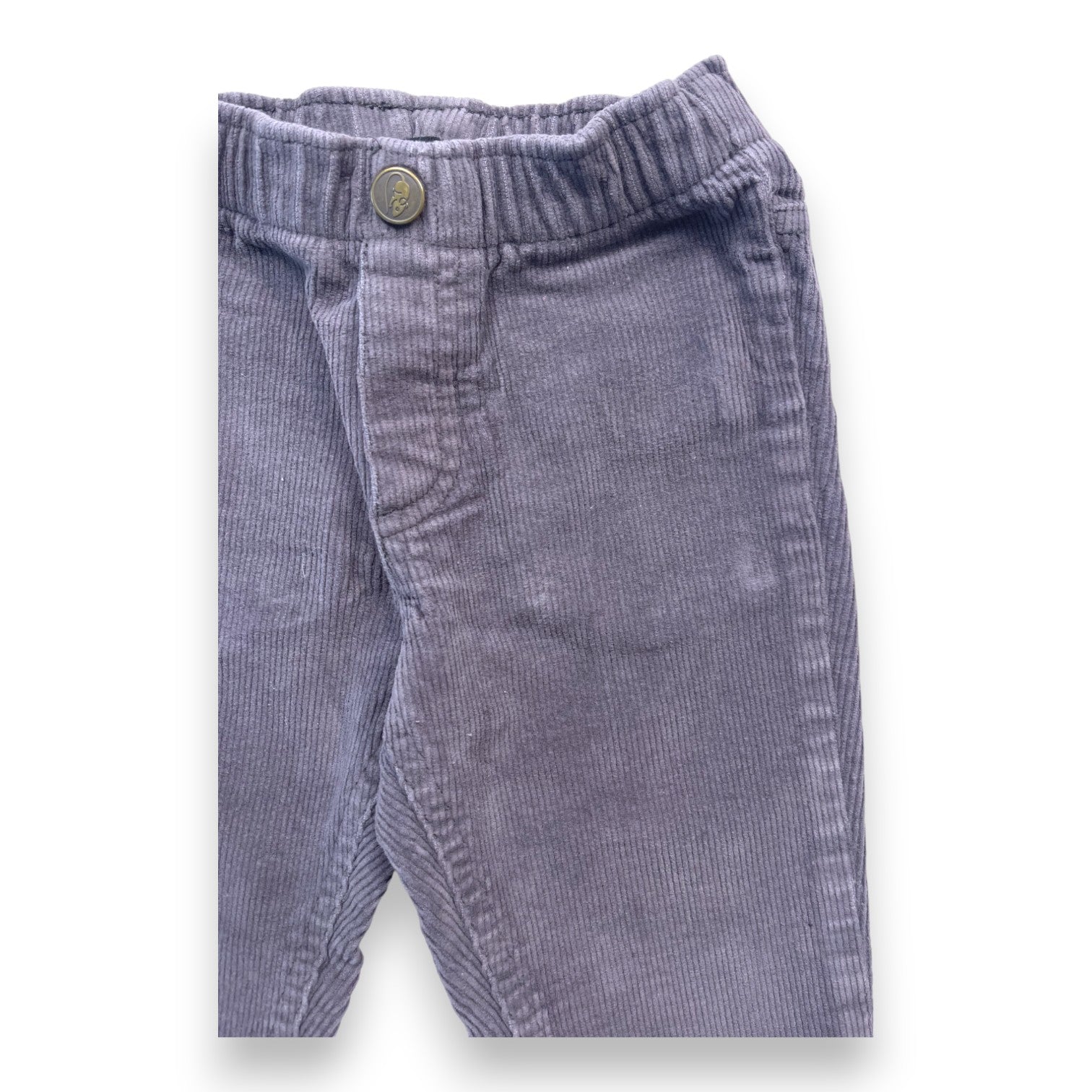 LITTLE MARC JACOBS - Pantalon gris en velours - 12 mois