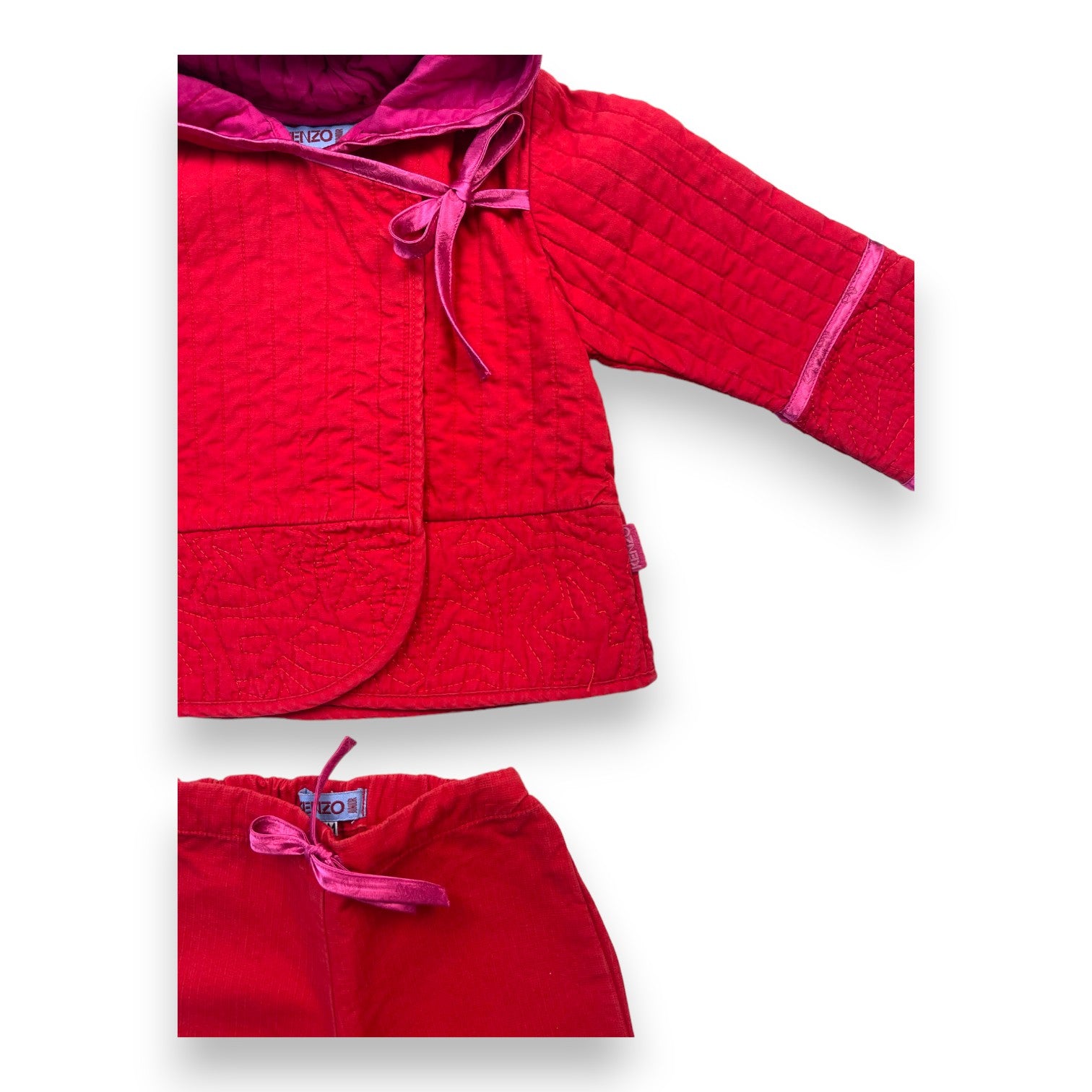 KENZO - Ensemble style kimono rouge - 18 mois