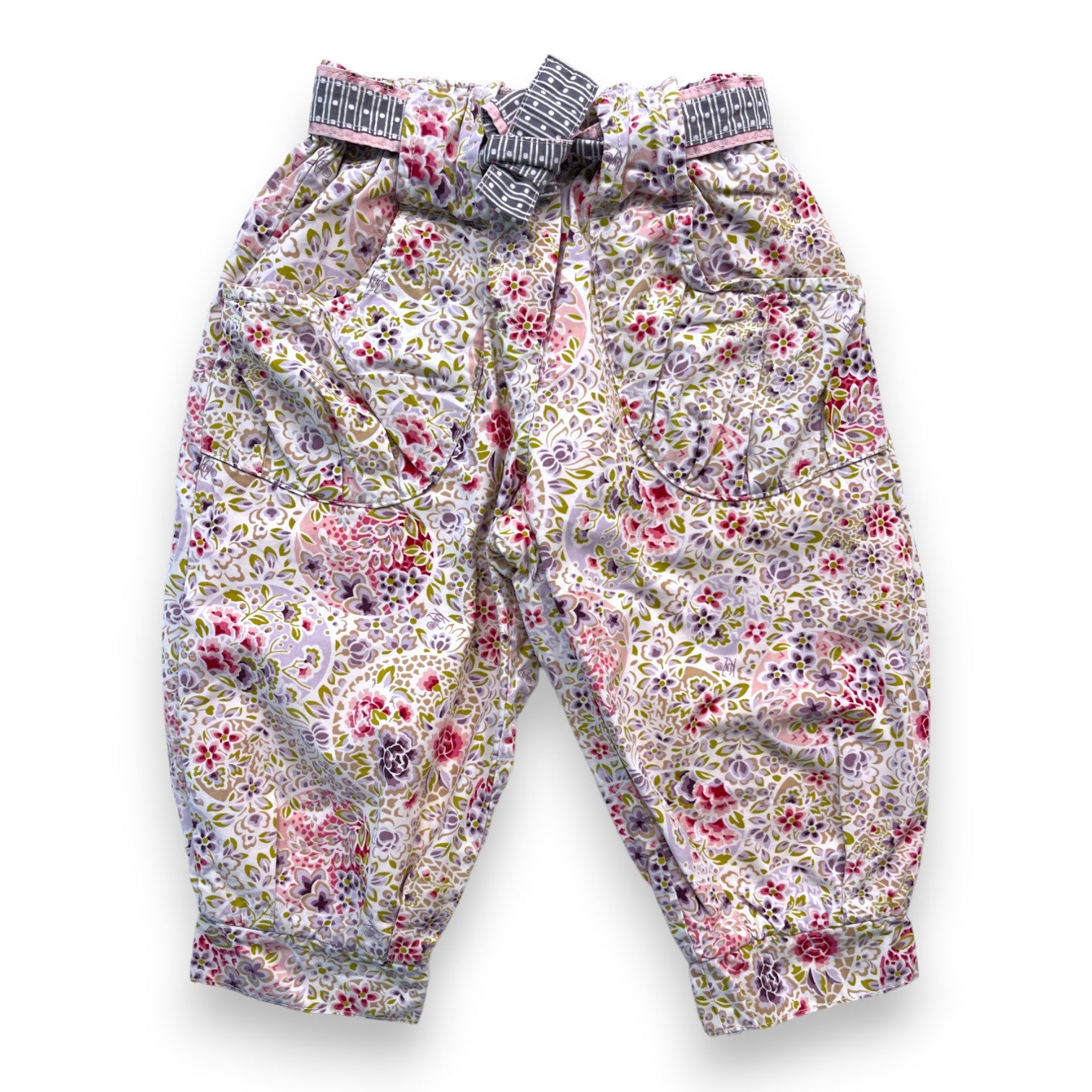 KENZO - Pantalon à fleurs multicolores -  2 ans