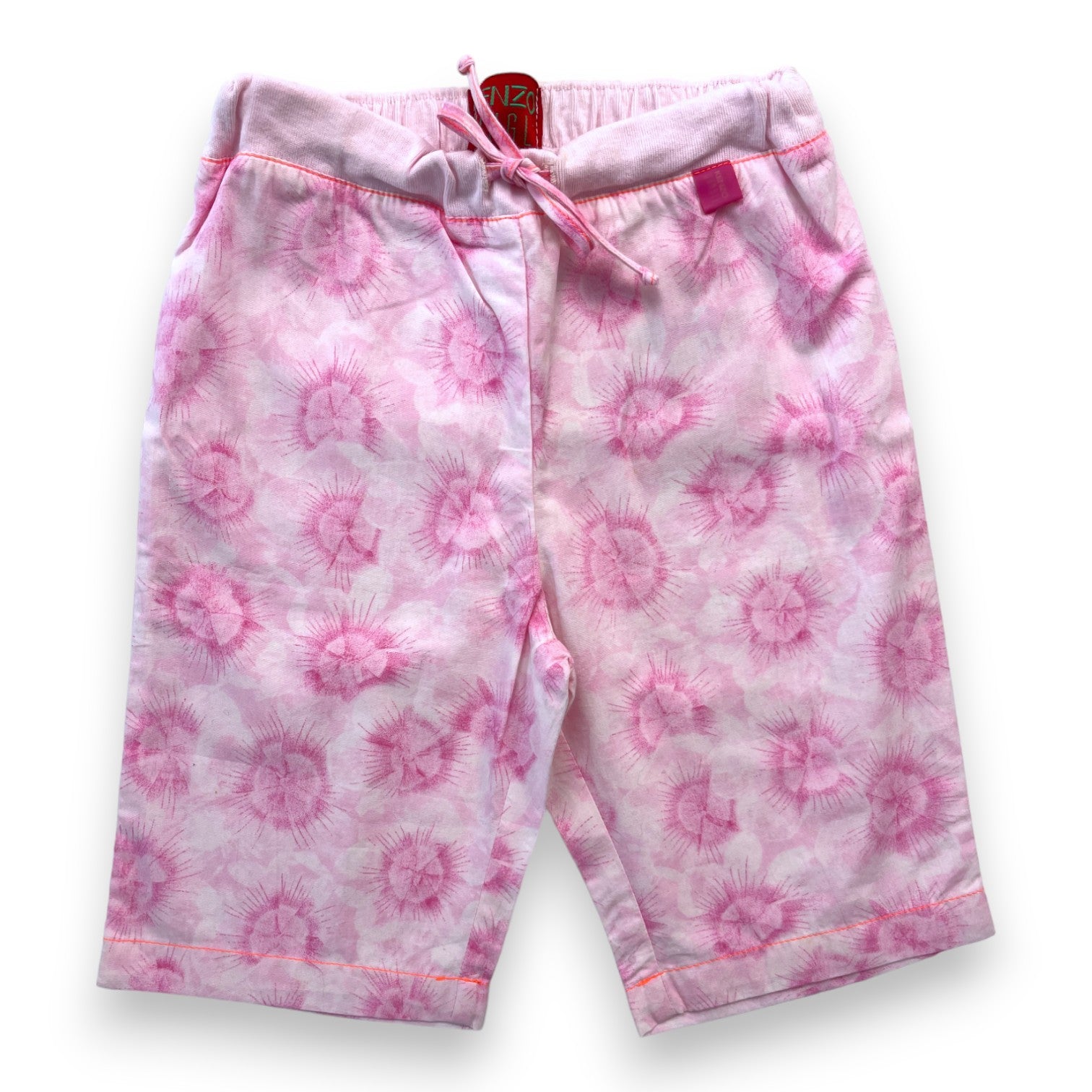KENZO - Pantalon rose à motifs (neuf) - 6 mois