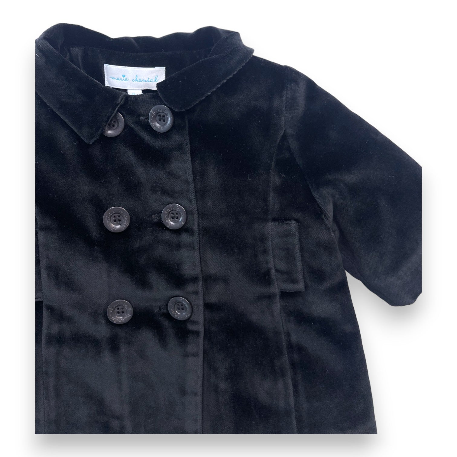 MARIE CHANTAL - Manteau en velours noir (neuf) - 3 mois