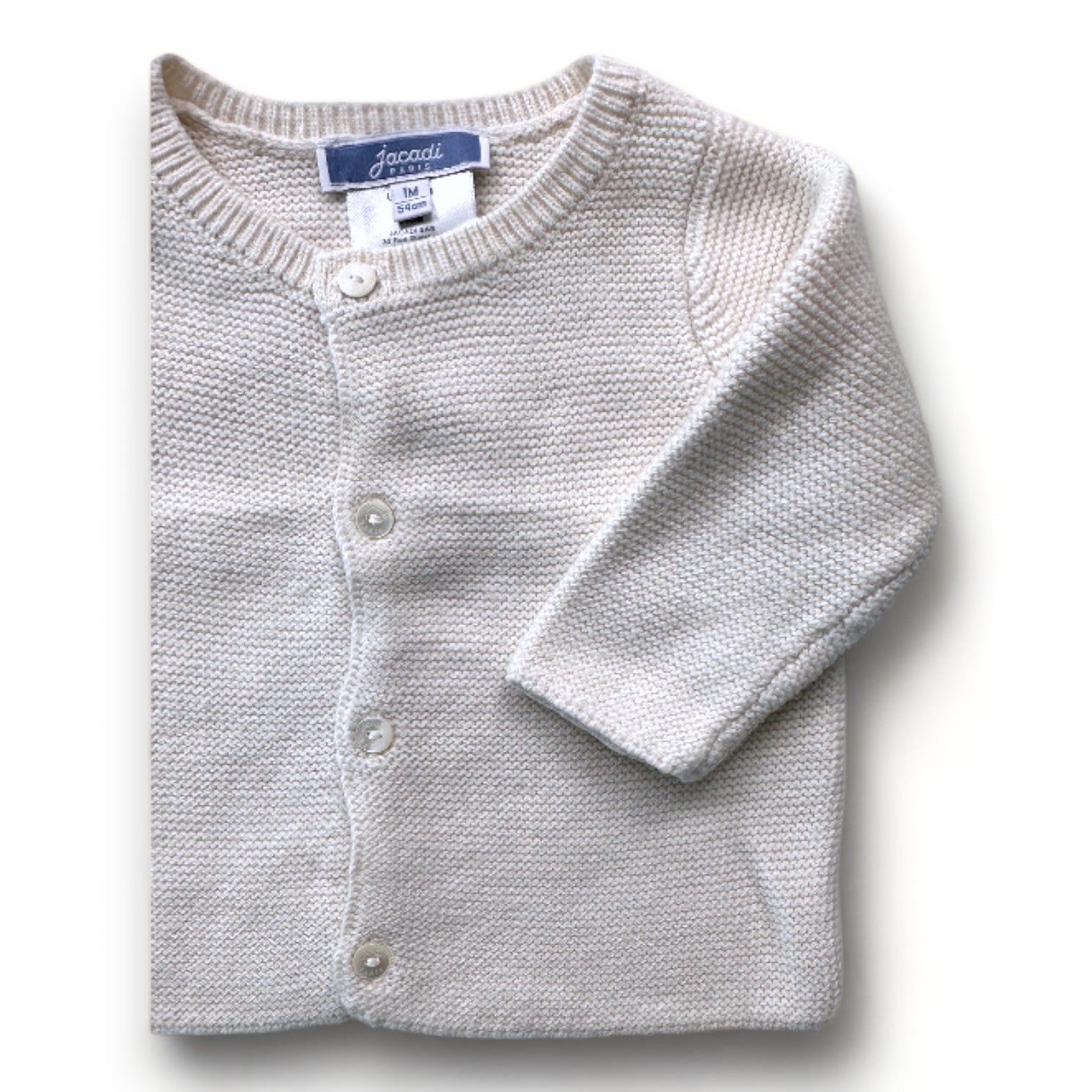 JACADI - Cream wool cardigan - 1 month