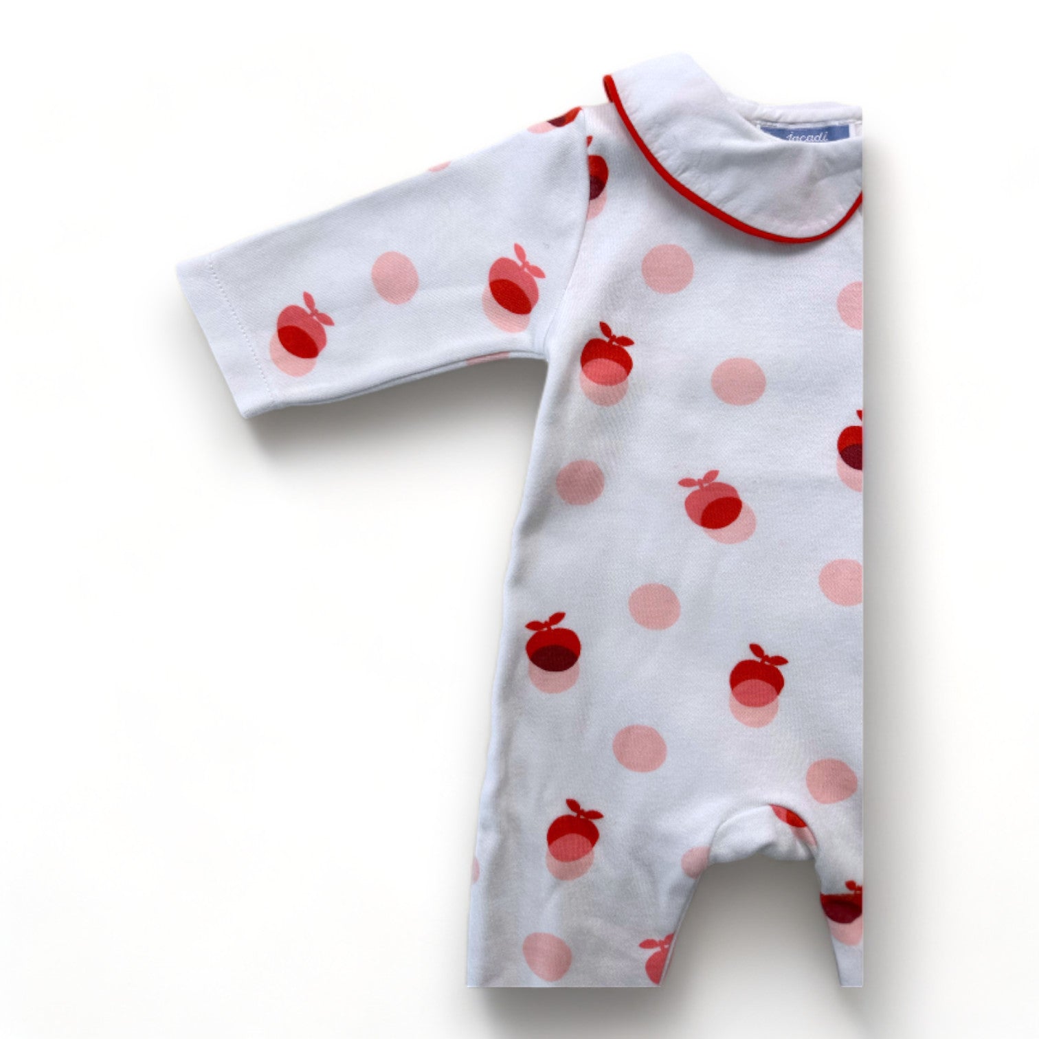 JACADI - Pyjama blanc imprimé pommes - 3 mois