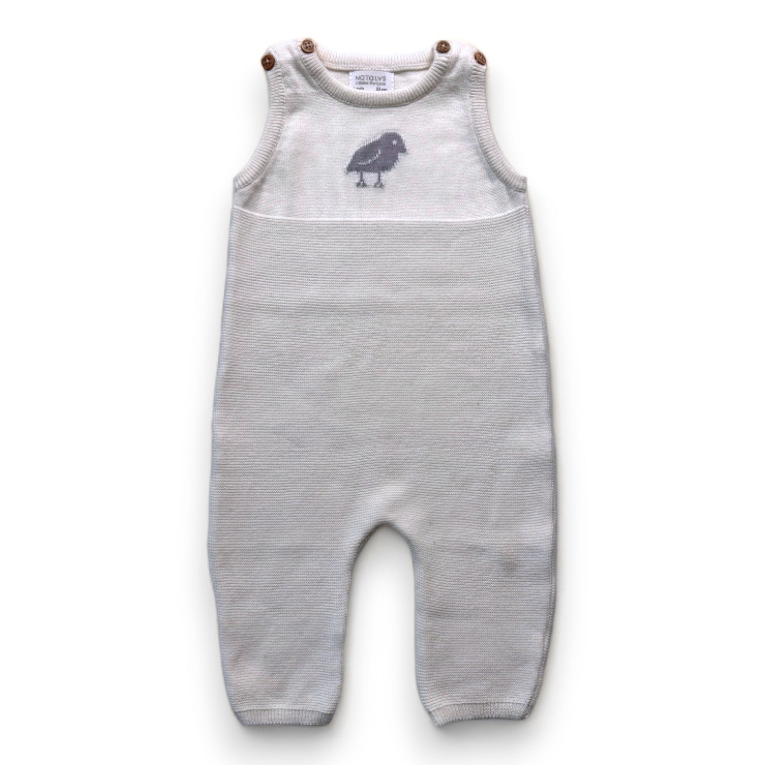 NATALYS - Weißer Overall mit Vogel - 1 Monat