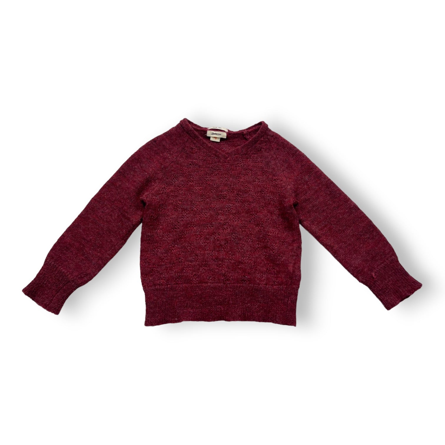 BELLEROSE - Pull en laine rouge - 4 ans