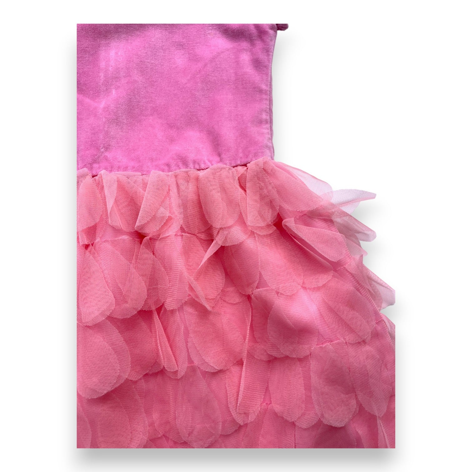 CHARABIA - Robe rose bi-matière - 6 ans
