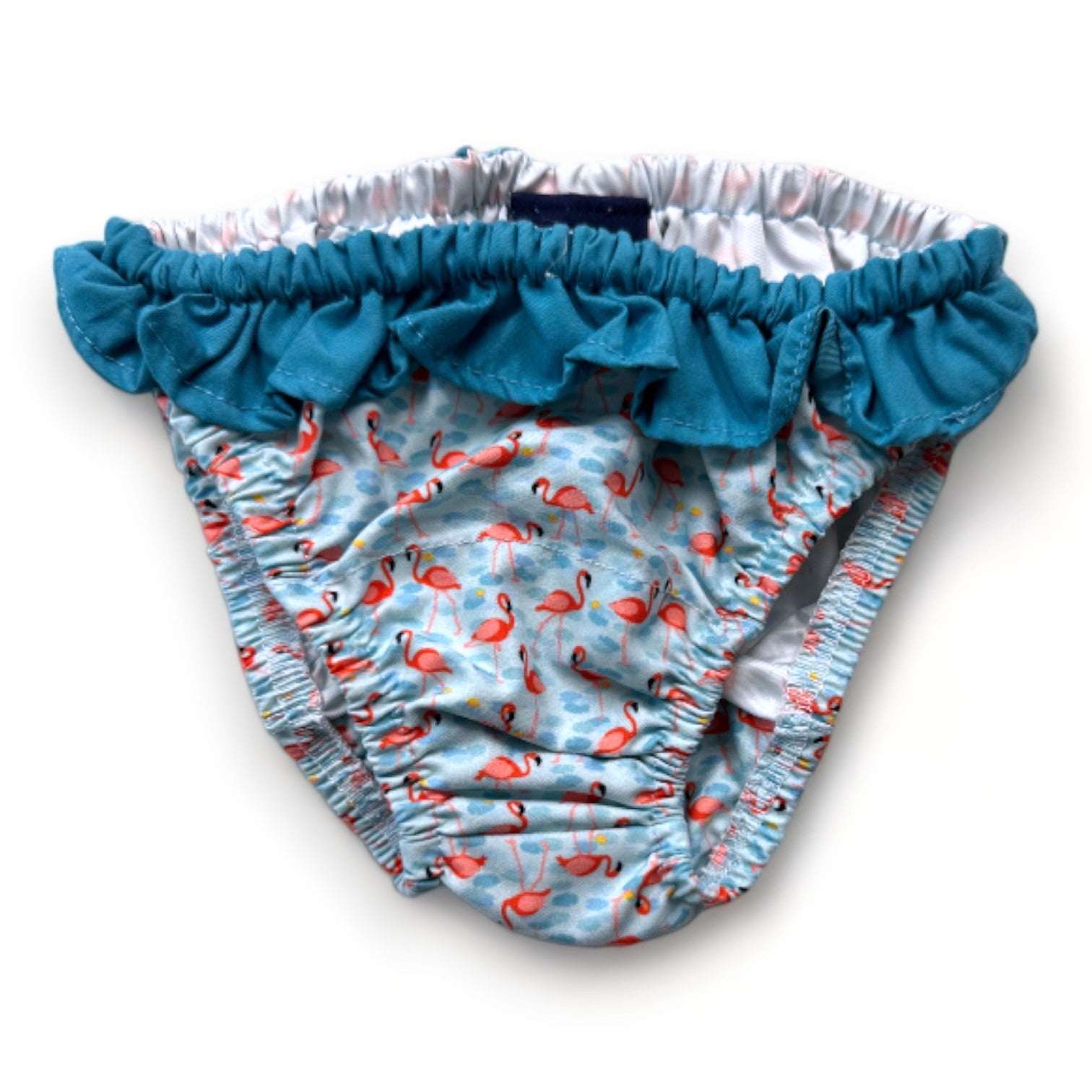 GILI'S SWIMWEAR - Culotte de bain bleue avec imprimés flamant rose - 12 mois