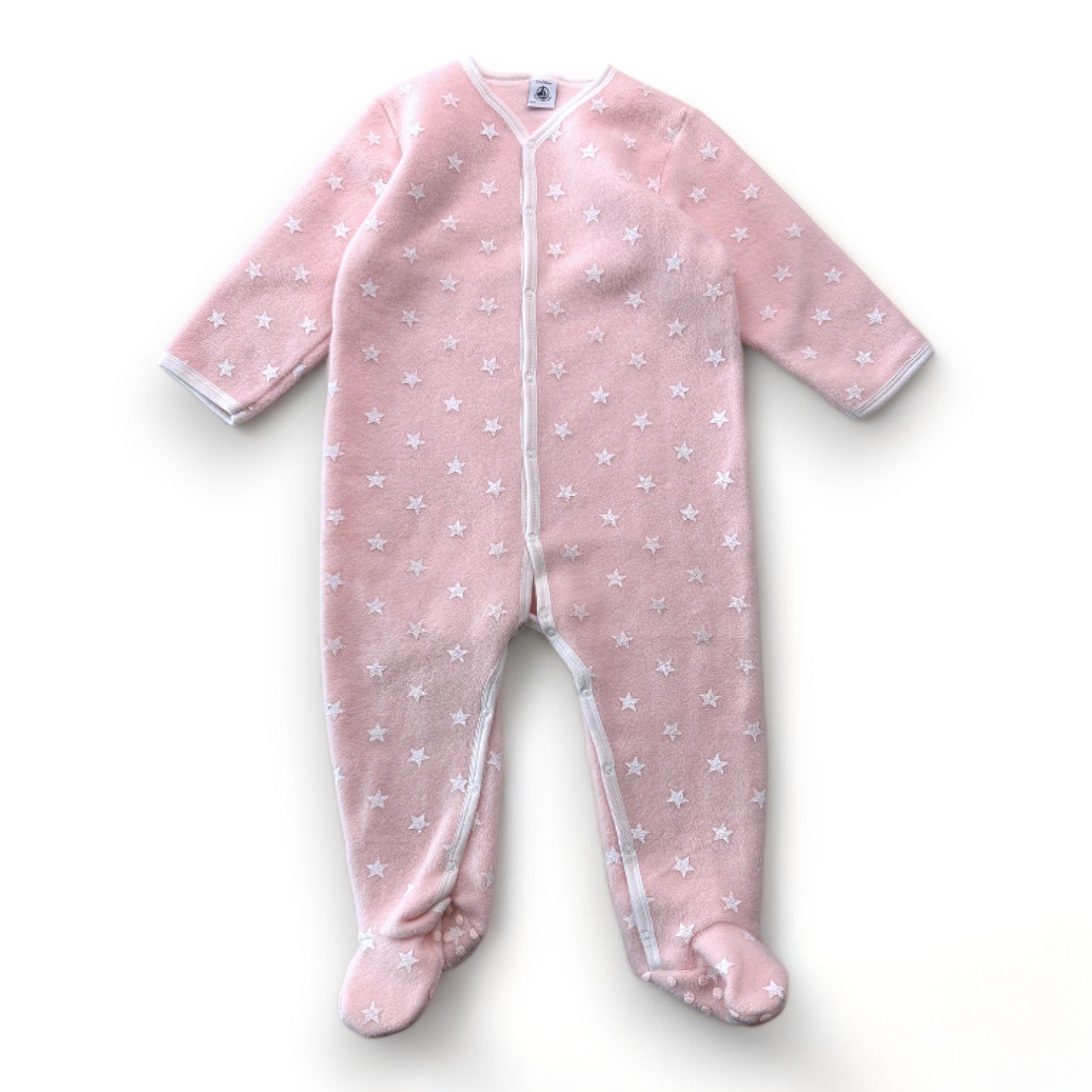 PETIT BATEAU - Pyjama rose avec étoiles blanches - 2 ans