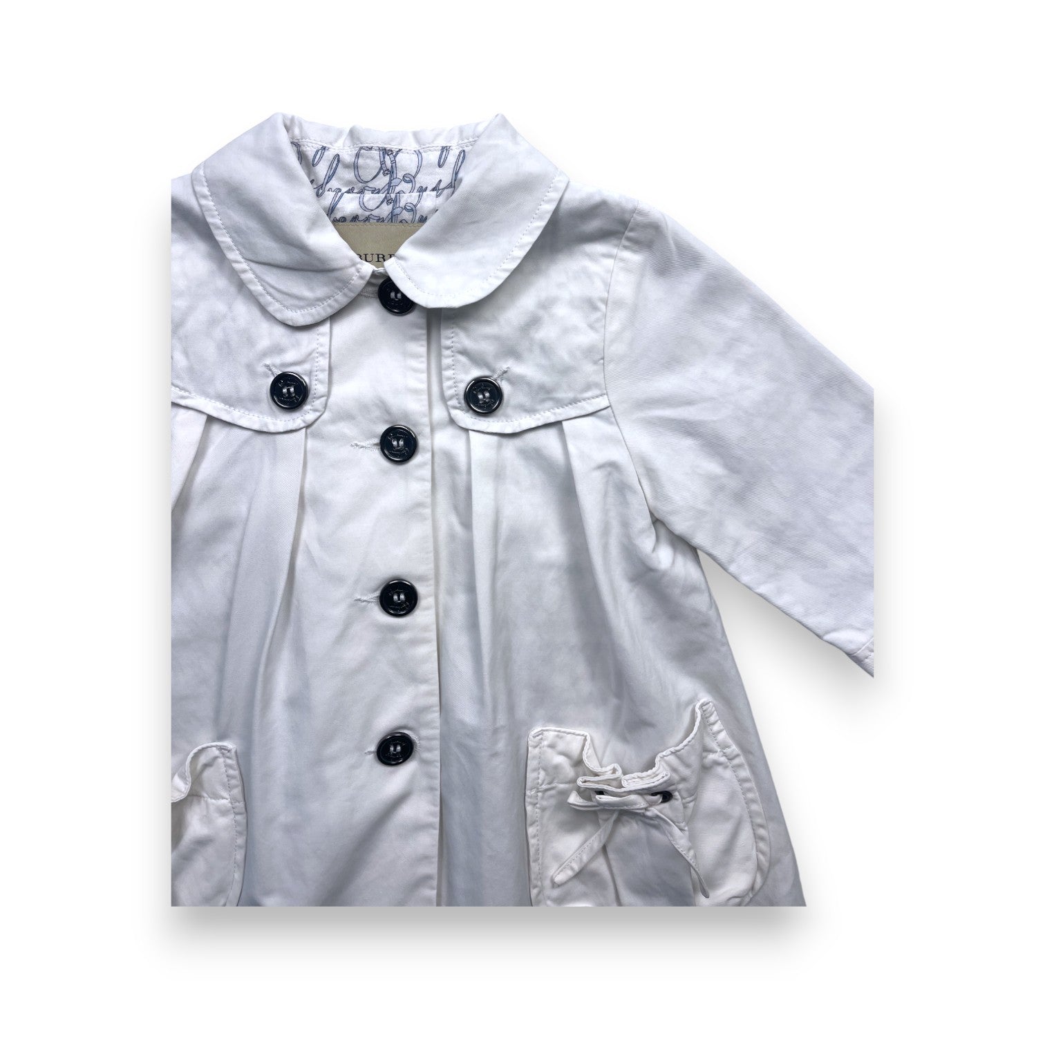 BURBERRY - Manteau blanc - 12 mois