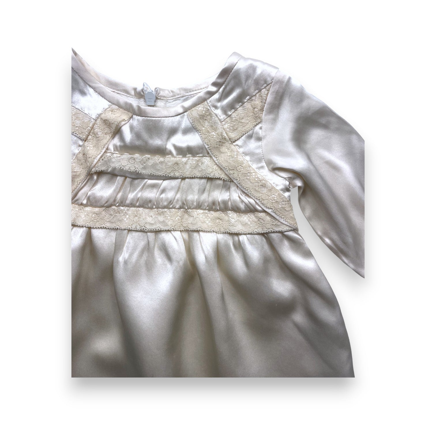 CHARABIA - Robe de cérémonie en soie détails dentelle - 6 mois