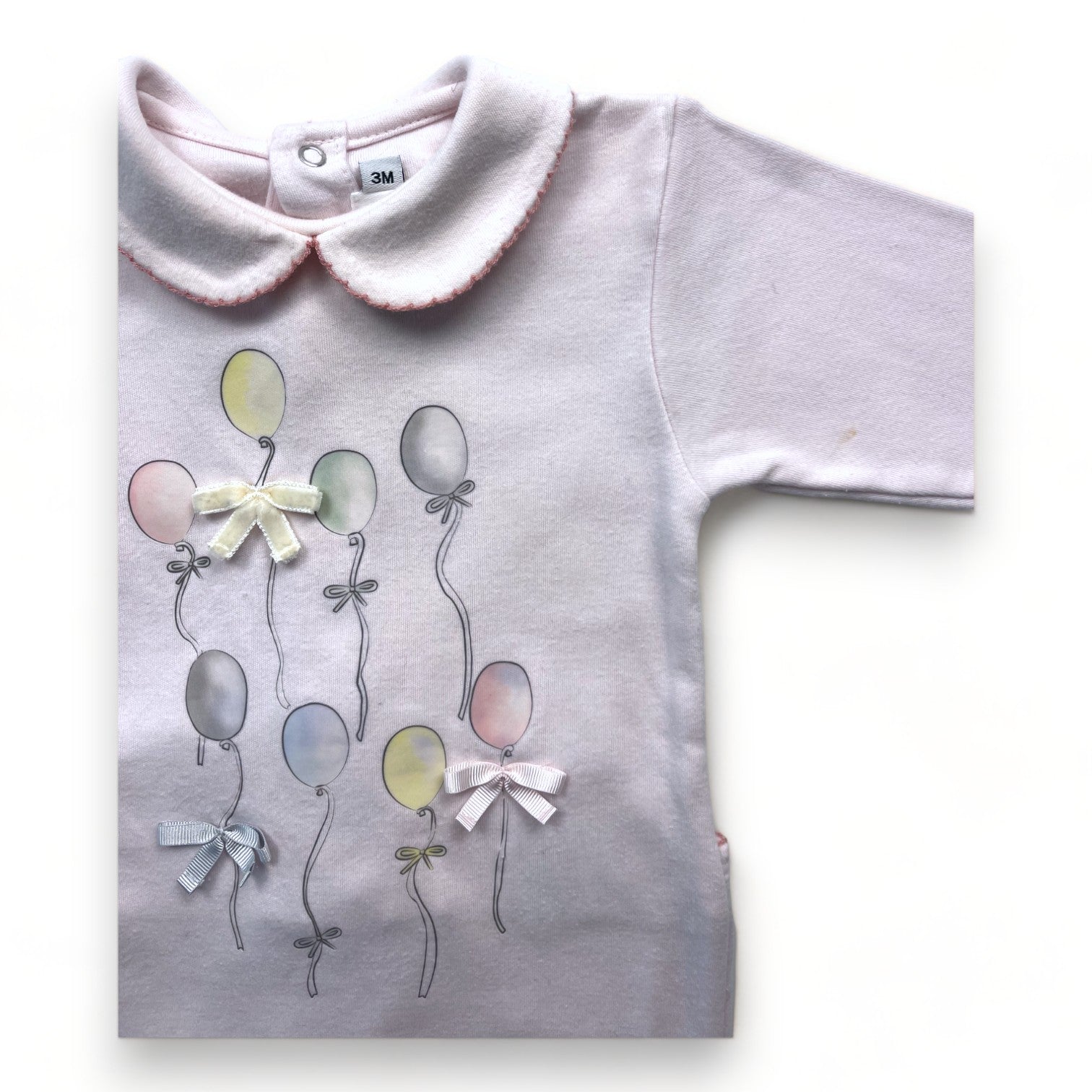 BABY DIOR - Pyjama rose motif ballons - 3 mois