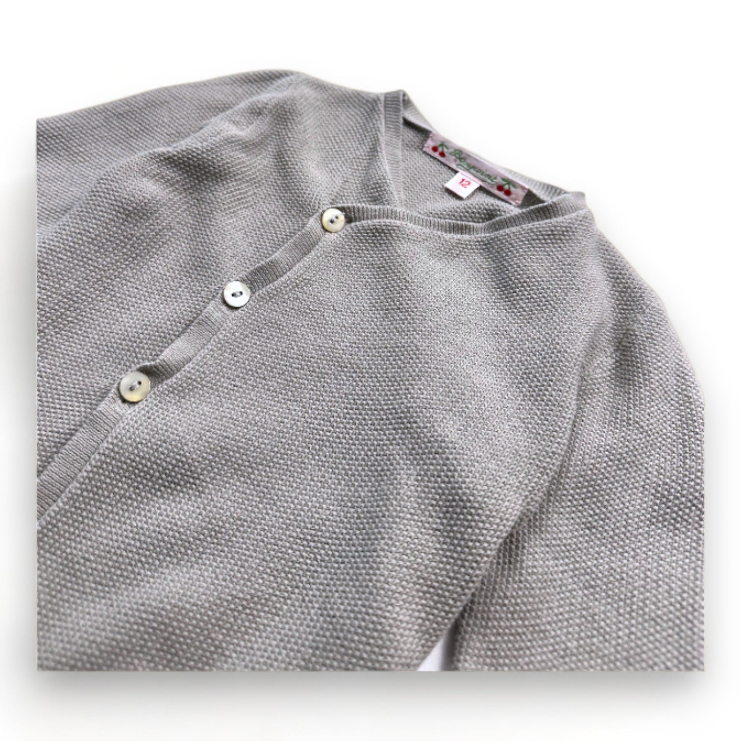 BONPOINT - Ensemble cardigan et pantalon gris - 12 mois