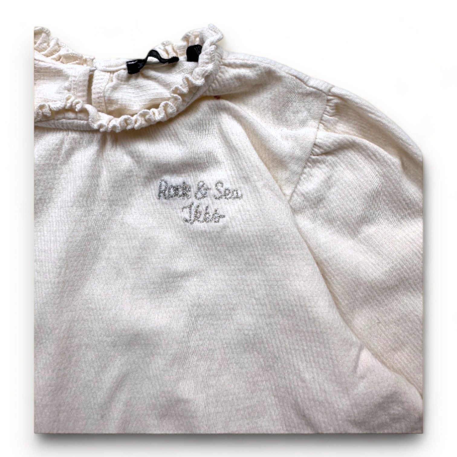 IKKS - Cremefarbene Bluse mit Stickerei - 10 Jahre