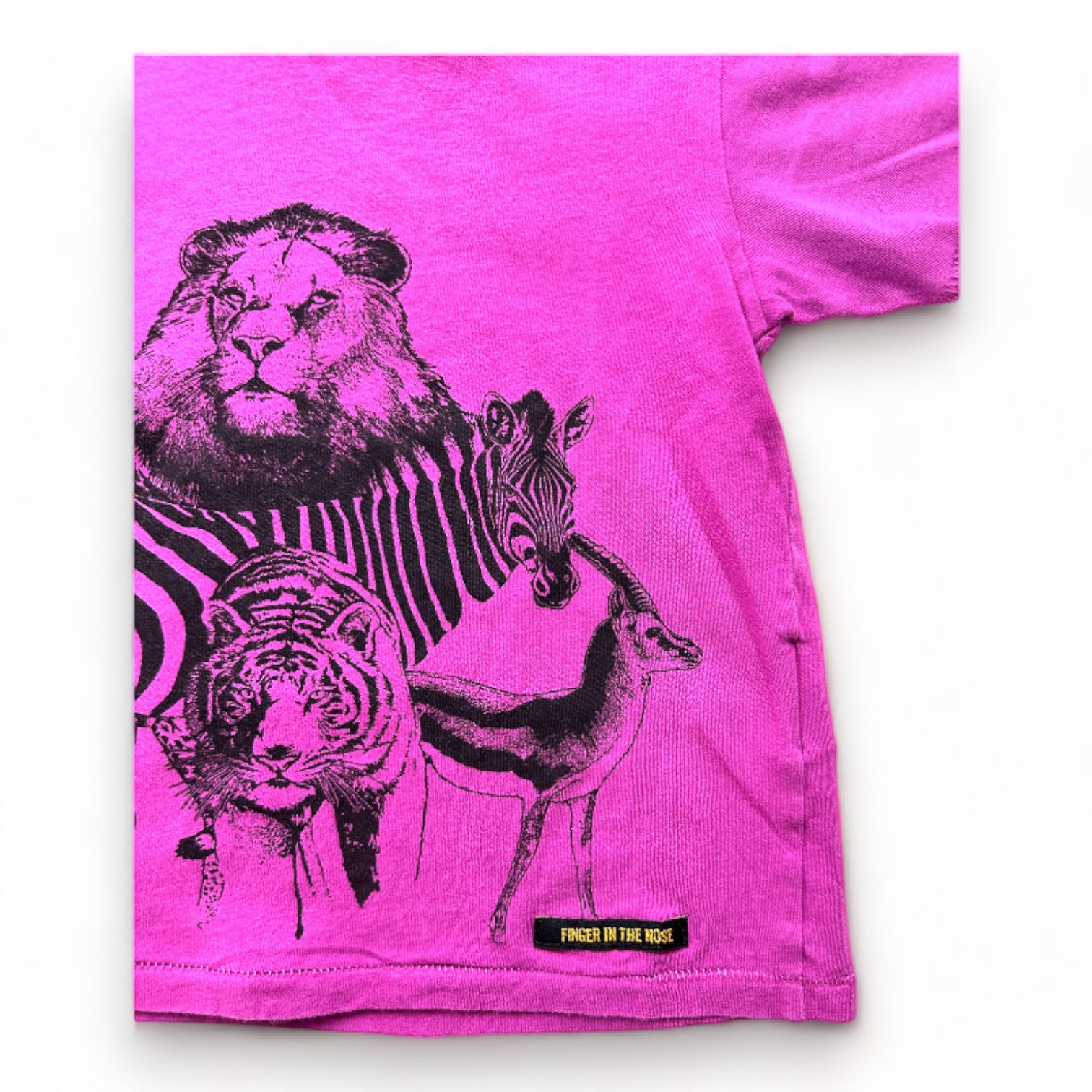 FINGER IN THE NOSE - T-shirt violet avec imprimés animaux - 4 ans