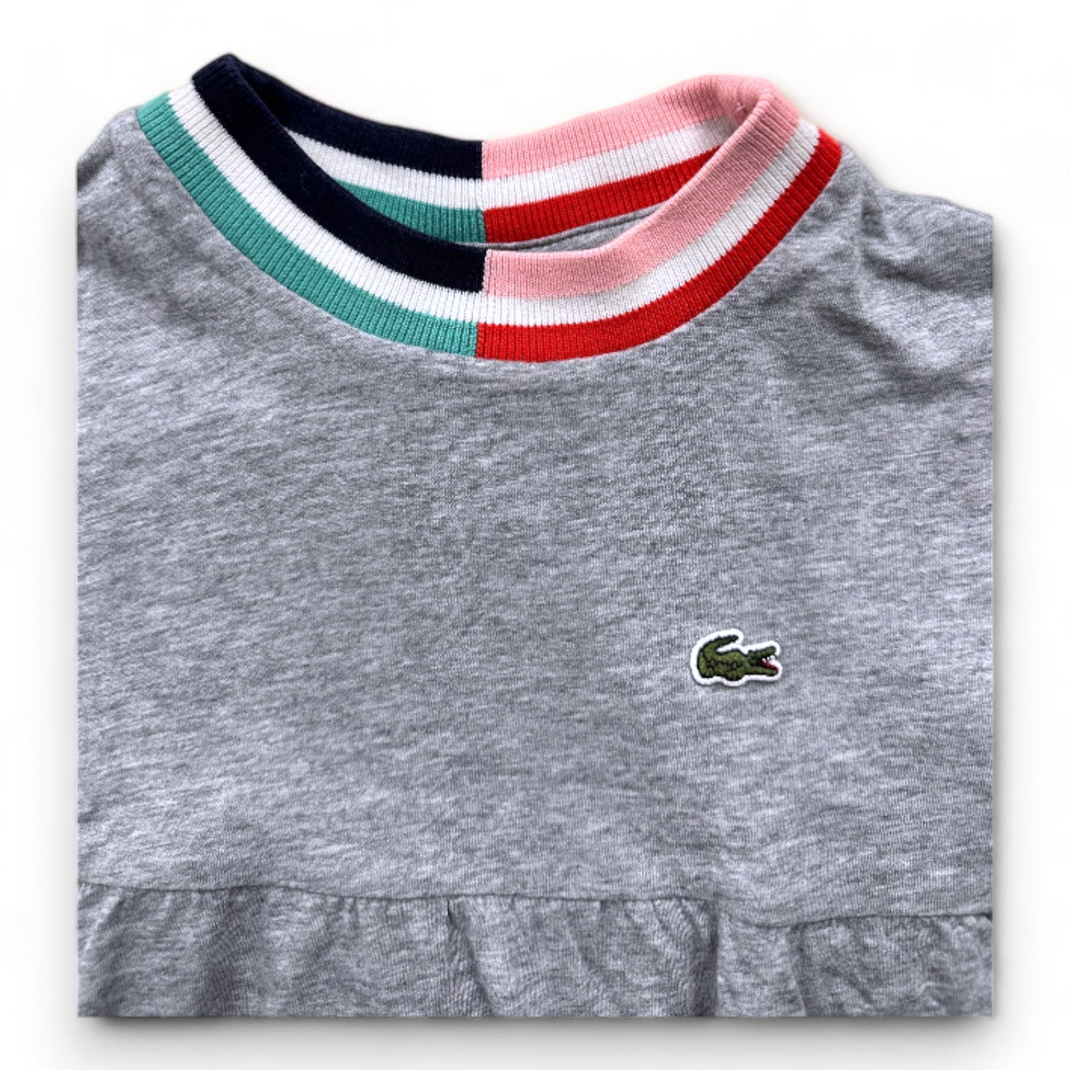 LACOSTE - T-shirt gris à volant - 4 ans