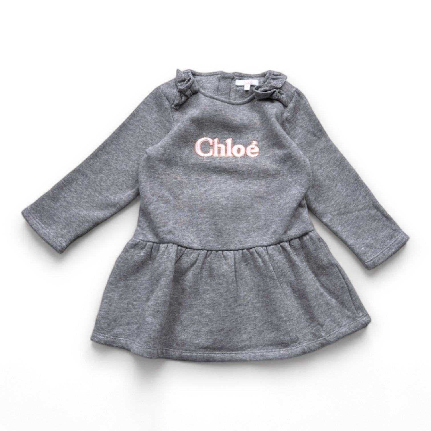 CHLOE - Robe gris brodée "Chloé" - 2 ans