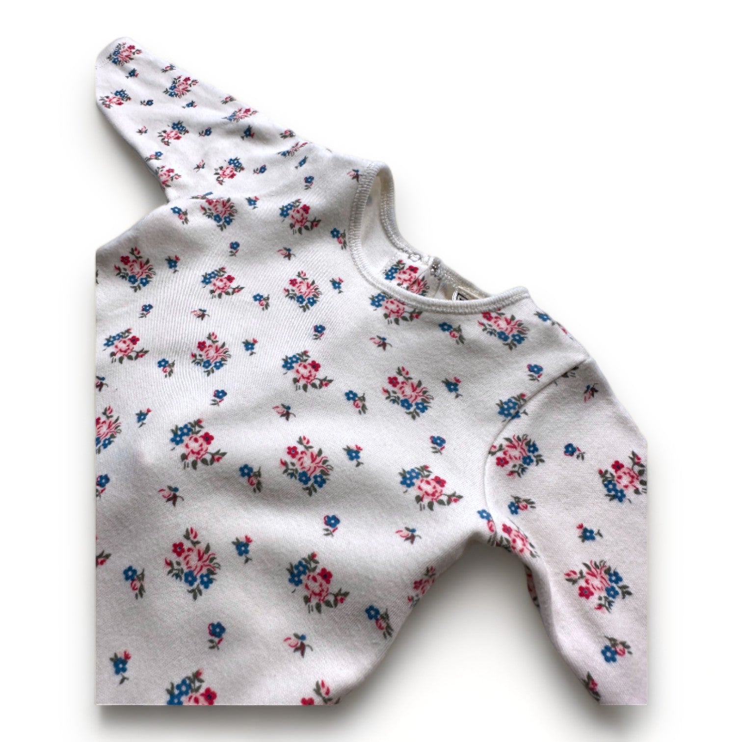 BONTON - Pyjama blanc à fleurs - 6 mois