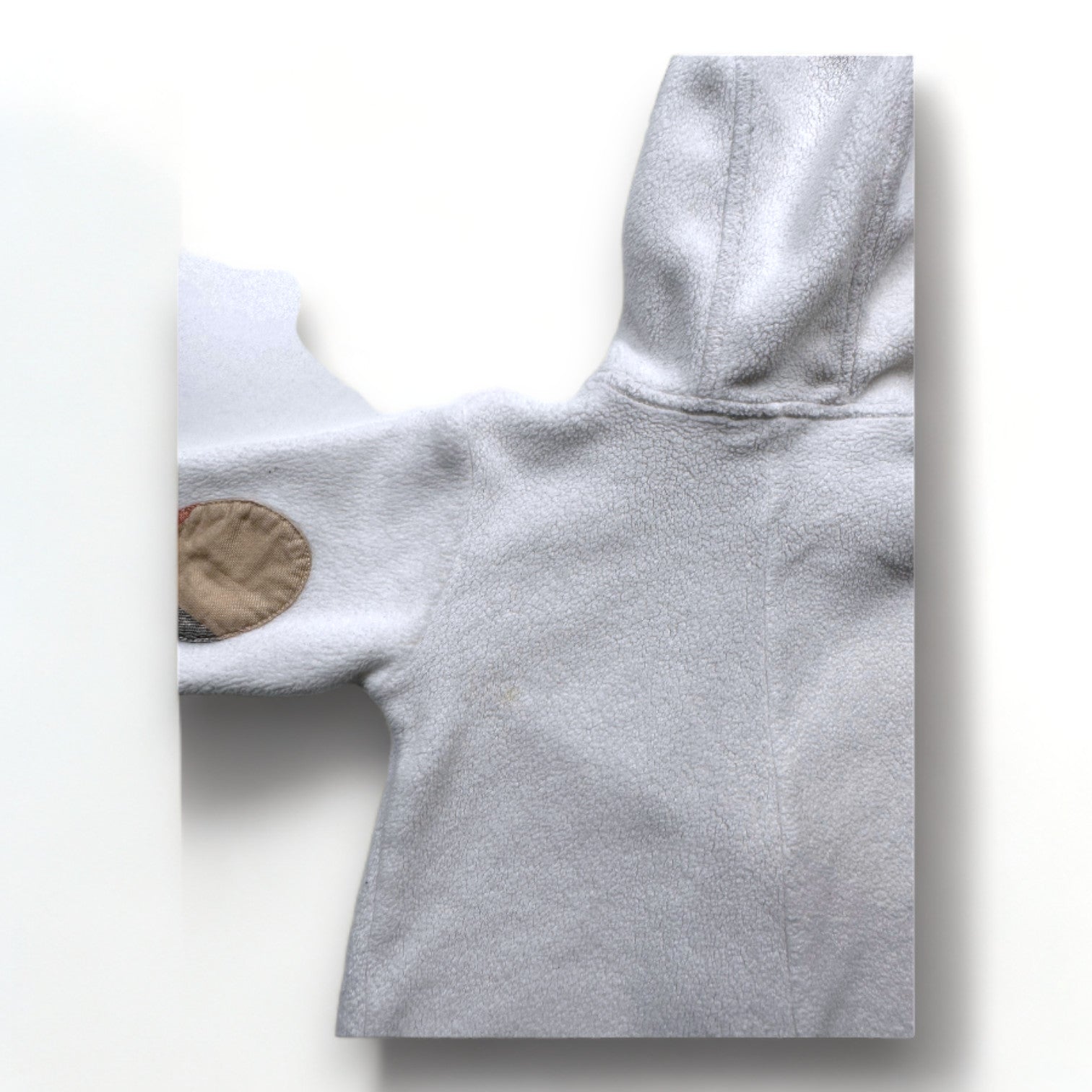 BURBERRY - White fleece jumpsuit - 6 months