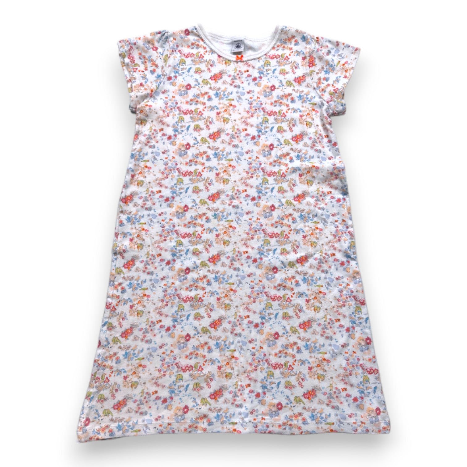 PETIT BATEAU - Robe de nuit blanche à motifs - 10 ans