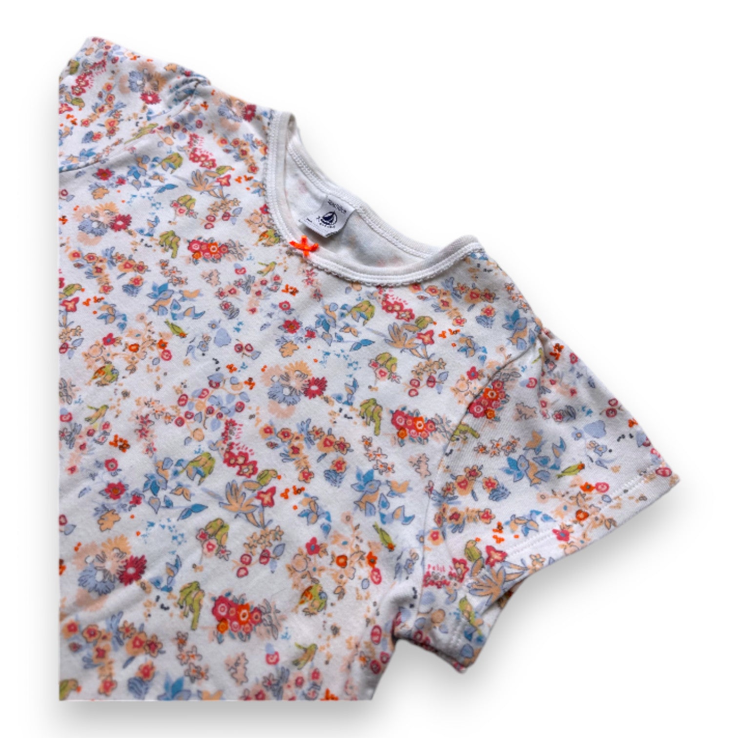 PETIT BATEAU - Robe de nuit blanche à motifs - 10 ans