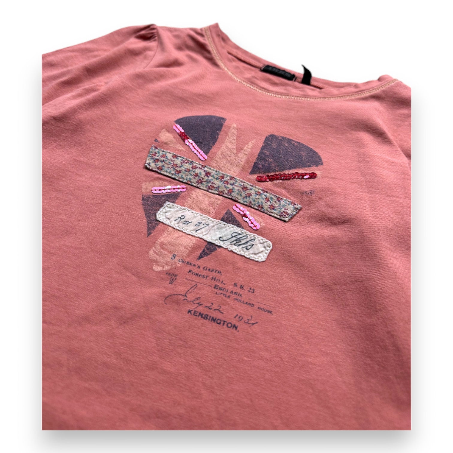 IKKS - T-shirt à manches longues rose avec imprimés - 5 ans