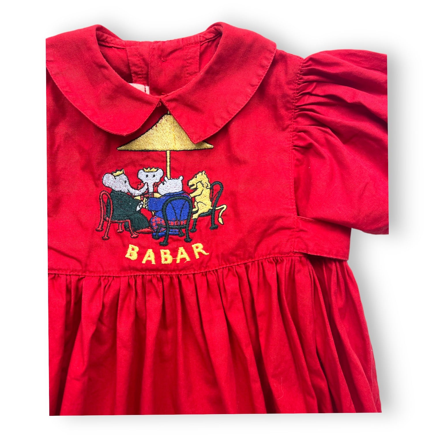 VINTAGE - Barboteuse rouge Babar - 3 mois