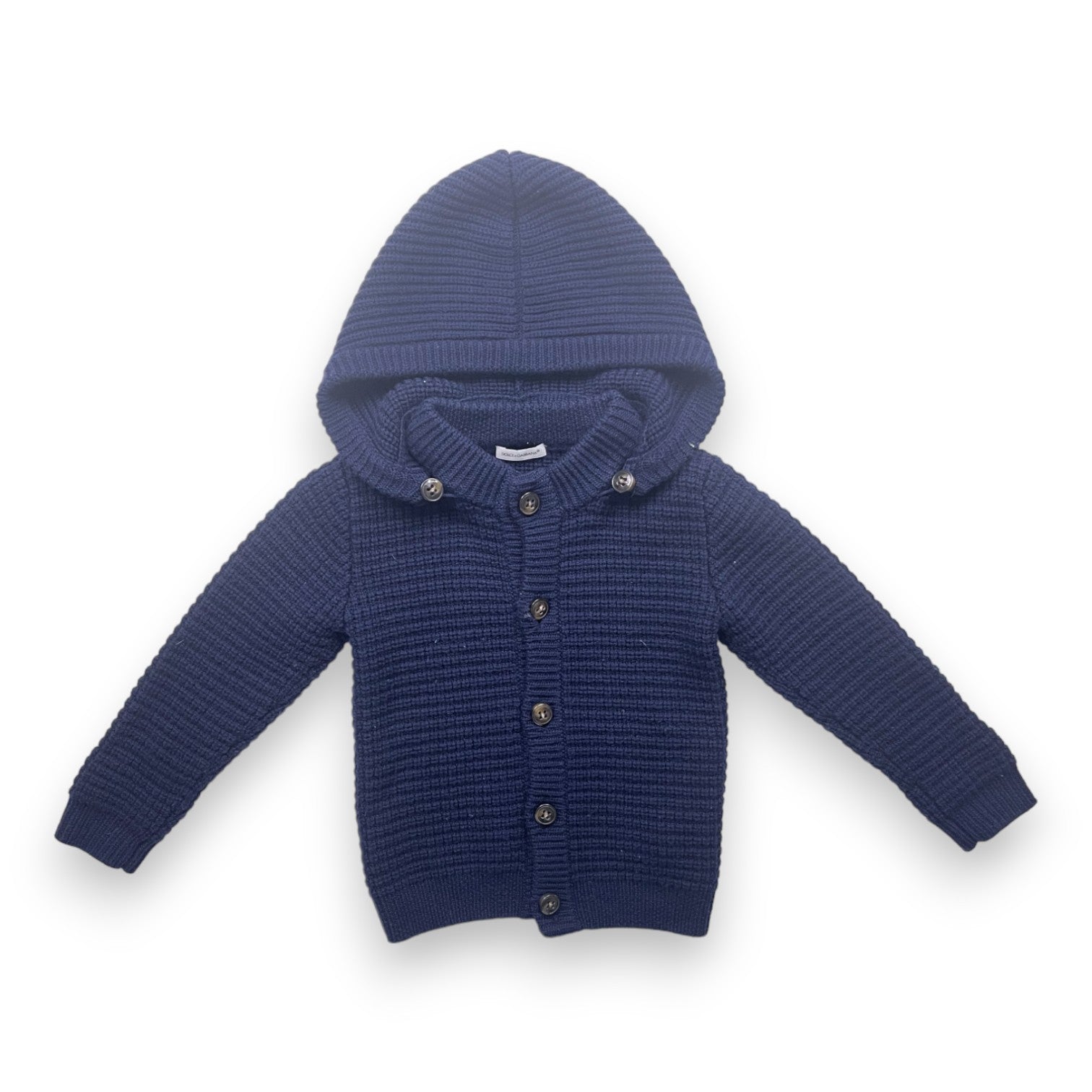 DOLCE &amp; GABBANA - Marineblaue Wollstrickjacke - 3 Jahre