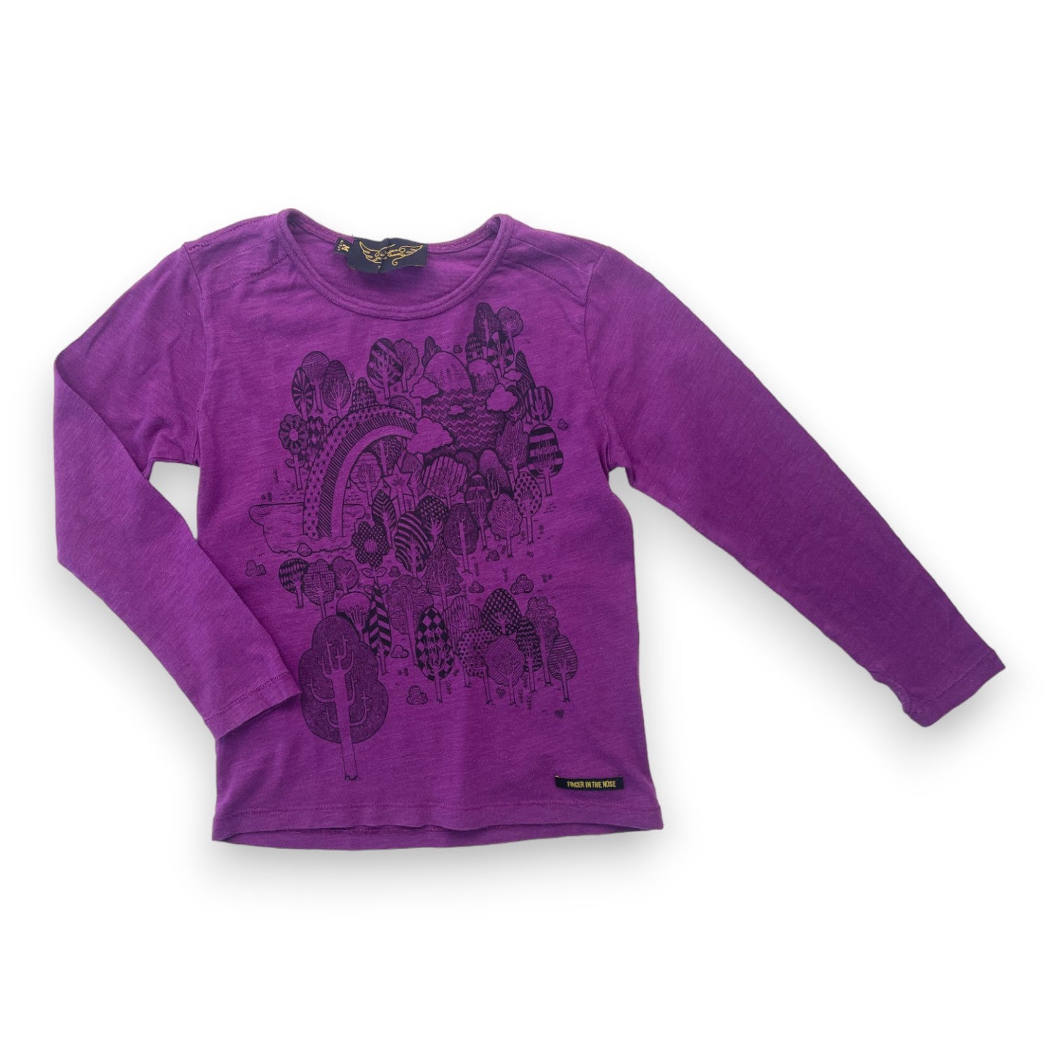 FINGER IN THE NOSE - T shirt manches longues violet à motifs - 4/5 ans