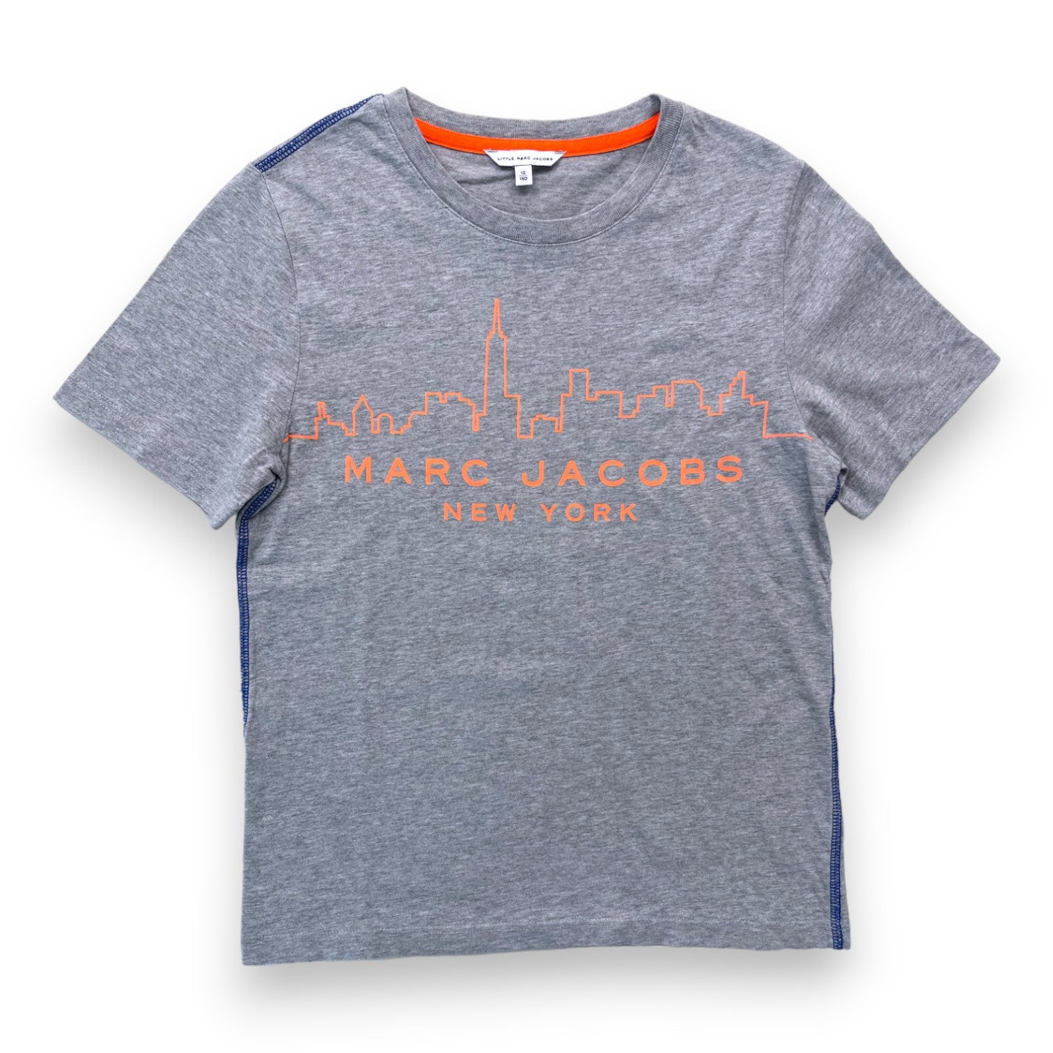 MARC JACOBS - T shirt gris à imprimé orange - 12 ans