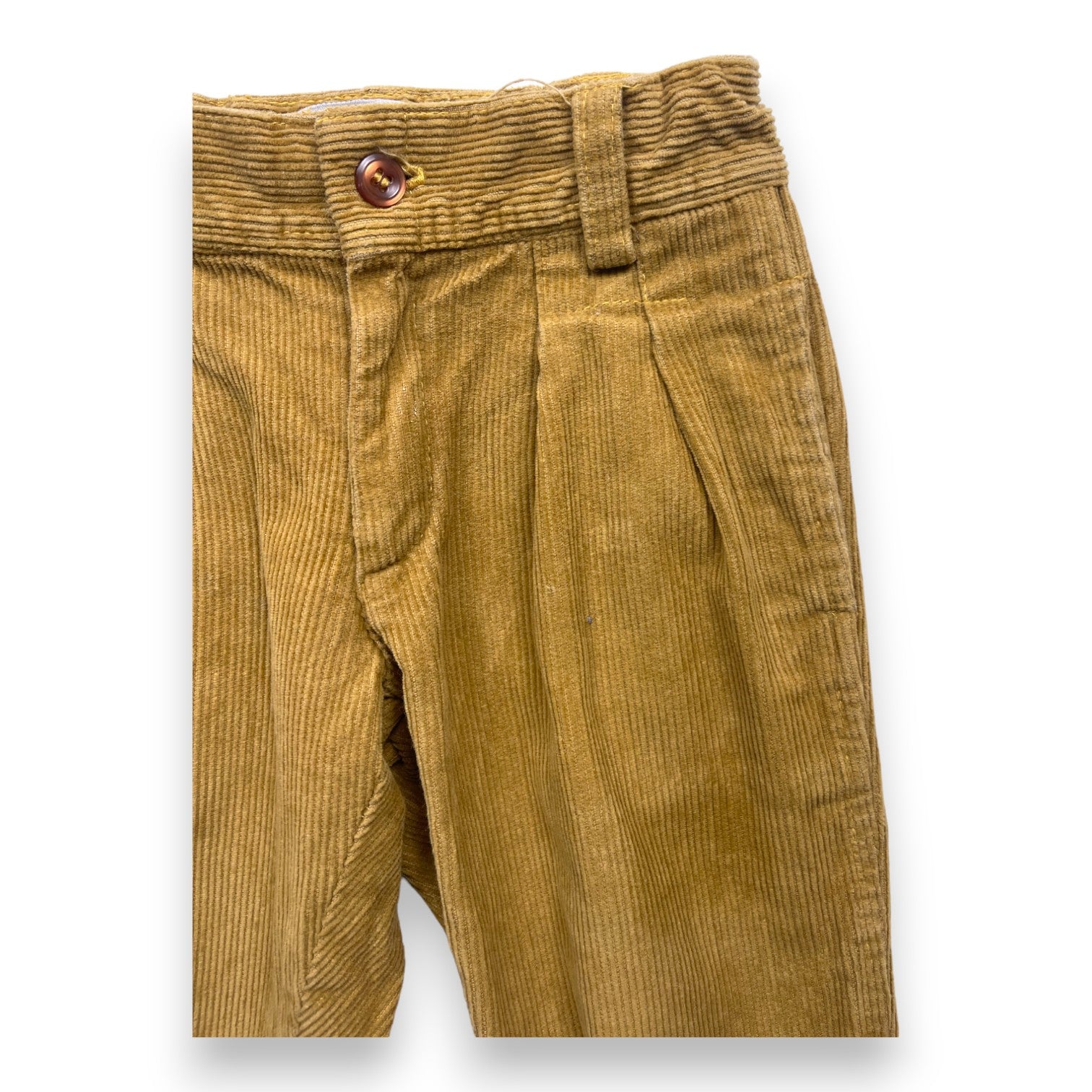 AUX CHARPENTIERS - Pantalon en velours moutarde - 12 mois
