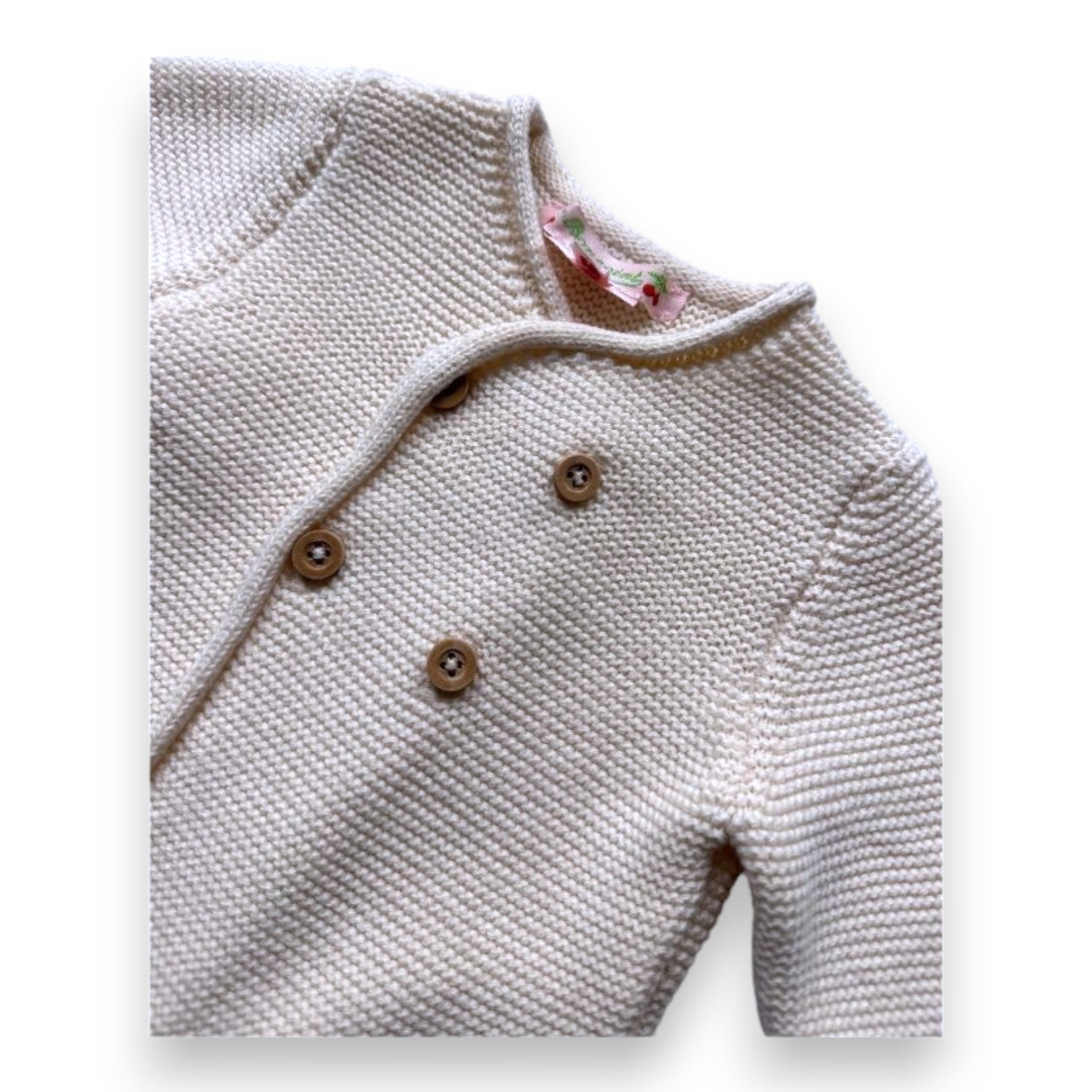 BONPOINT - Cardigan crème effet tricot - 3 mois