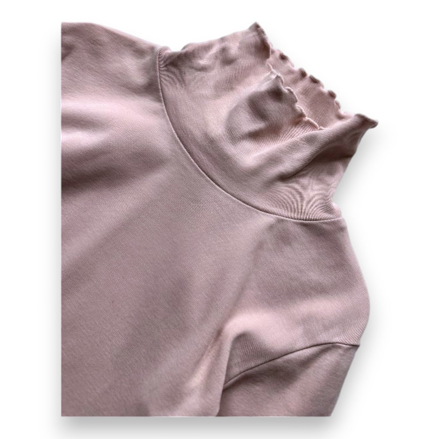 CYRILLUS - T-shirt à manches longues rose avec col roulé - 10 ans