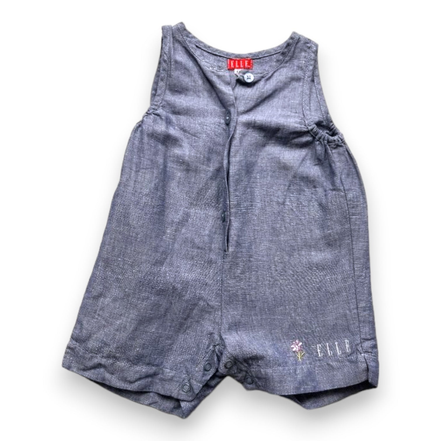 ELLE - Blue linen jumpsuit - 6 months