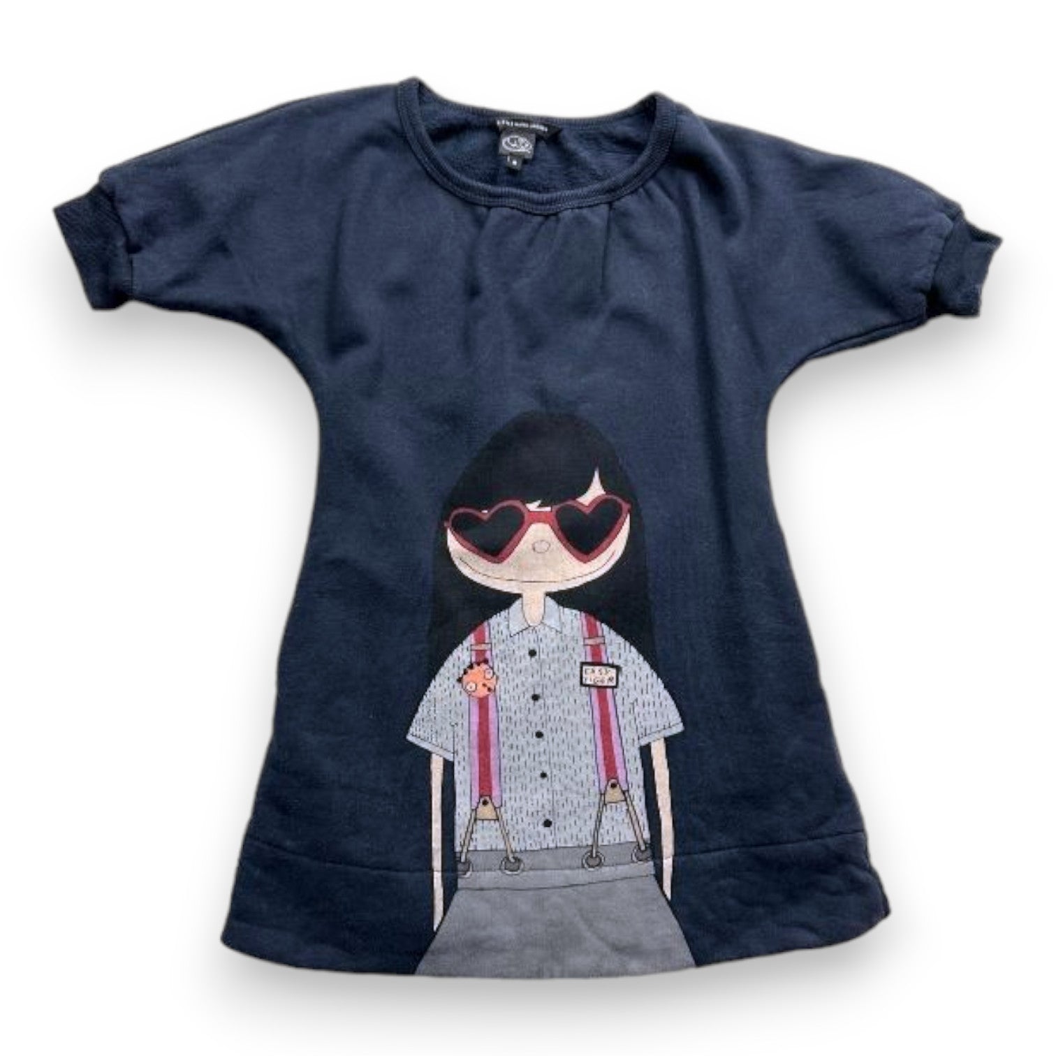 LITTLE MARC JACOBS - Robe bleu marine avec imprimé - 6 ans