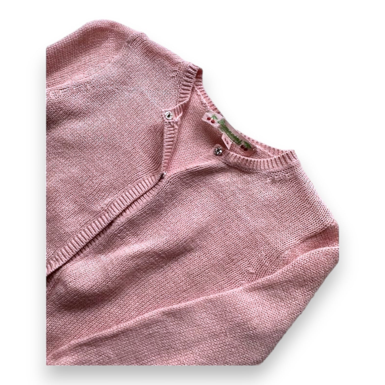 BONPOINT - Rosafarbene Strickjacke aus Kaschmir - 12 Monate